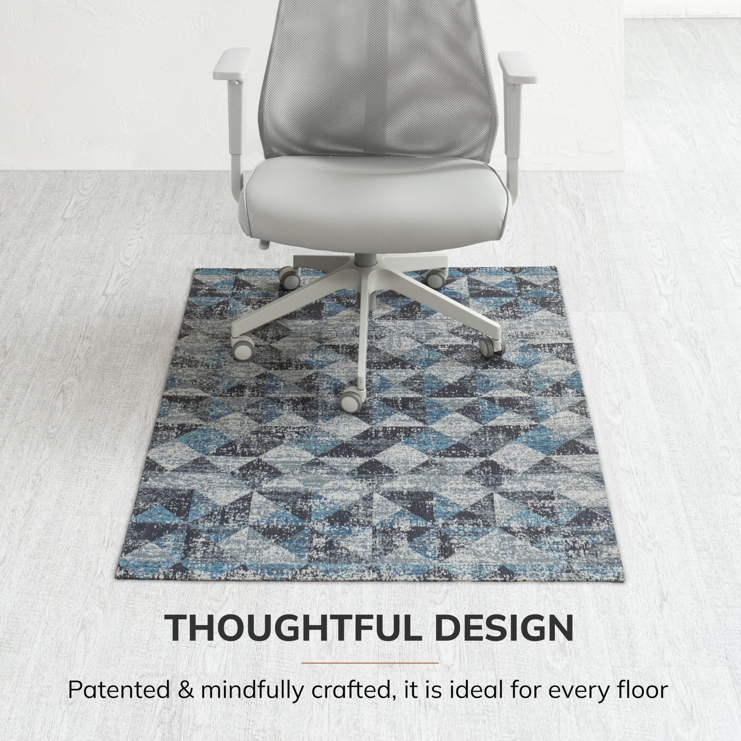 Anji Mountain Rug'd Office Chair Mat for Carpet & Hardwood Floor - Jacquard Woven, Anti-Slip Backing, Low Pile, Floor Protector Desk Chair Mat, Office Rugs for Rolling Chairs (Tromso - 36" x 48")