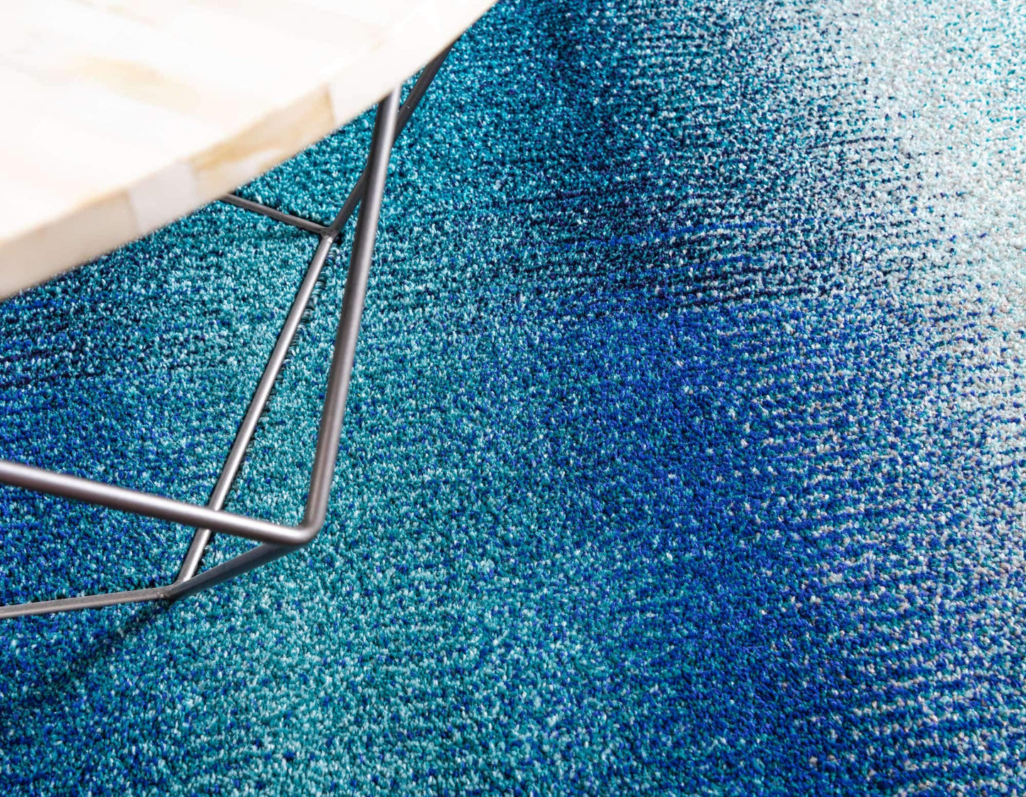 Unique Loom Estrella Collection Distressed, Gradient, Dark Colors, Abstract, Modern Area Rug (5' 0 x 8' 0 Rectangular, Blue/Beige)