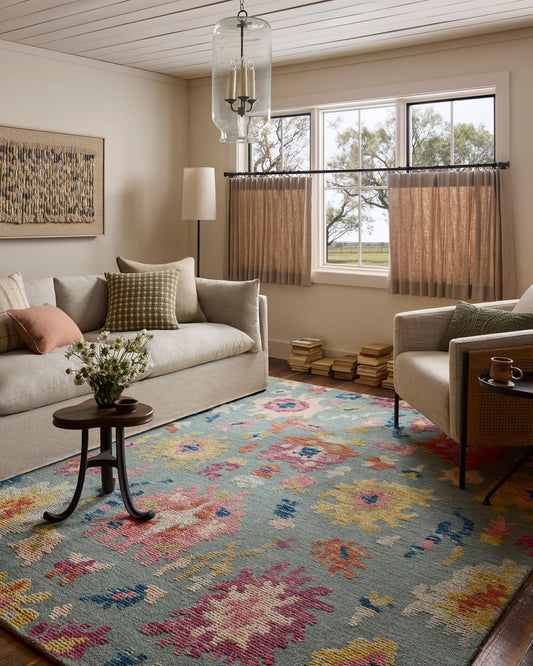 Loloi Tilly Collection TIL-01 Spa/Multi 7'-9" x 9'-9" Area Rug