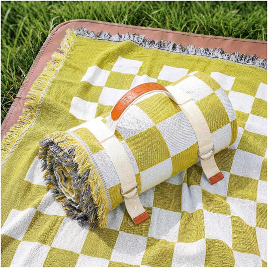 2 in 1 Extra Large Camping Blanket Outdoor Rug Picnic Yoga Mat Lightweight Car Essential Roadtrip Gadget Rv Accessories Glamping Gear Must Haves Hiking Stuff Backpacking Necessities Women Beach Gift