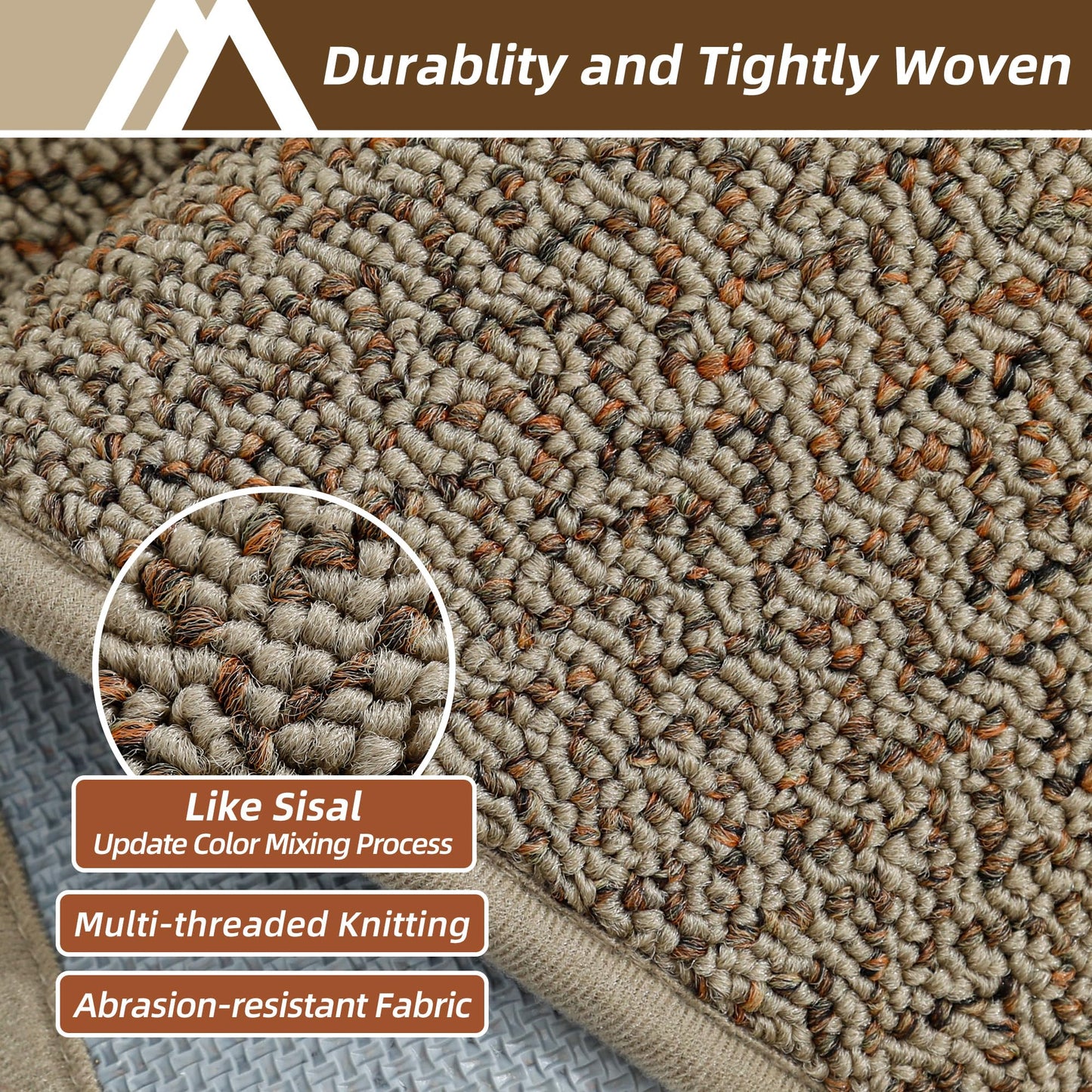 COSY HOMEER Kitchen Rugs Non-Slip Washable Kitchen Floor Mats 20"x32" Taupe
