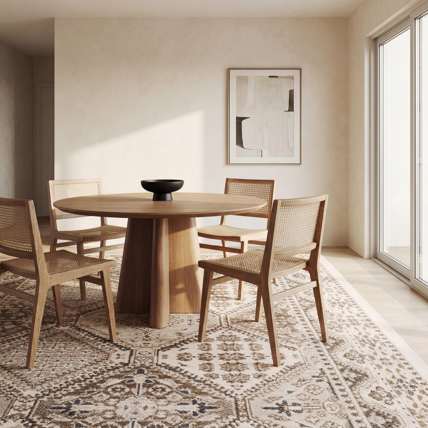 nuLOOM 2x3 Becca Traditional Tiled Area Rug, Beige, Faded Transitional Design, Stain Resistant, For Bedroom, Dining Room, Living Room, Hallway, Office, Kitchen, Entryway