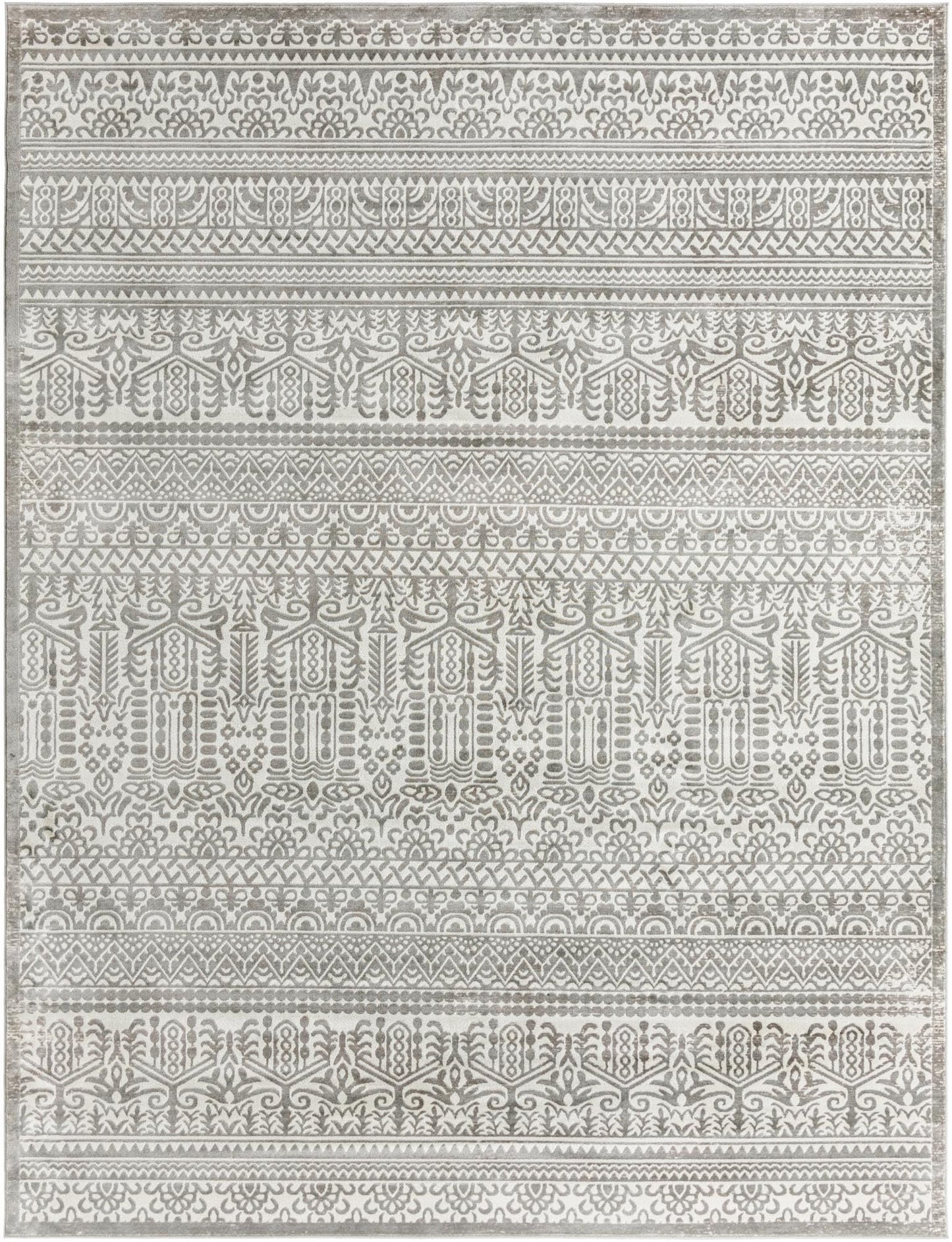 Rugs.com - Uptown Rug – 9' x 12' Gray Easy-Clean Area Rug – Textured Low Pile for Living Rooms, Dining Rooms, and Farmhouse Decor