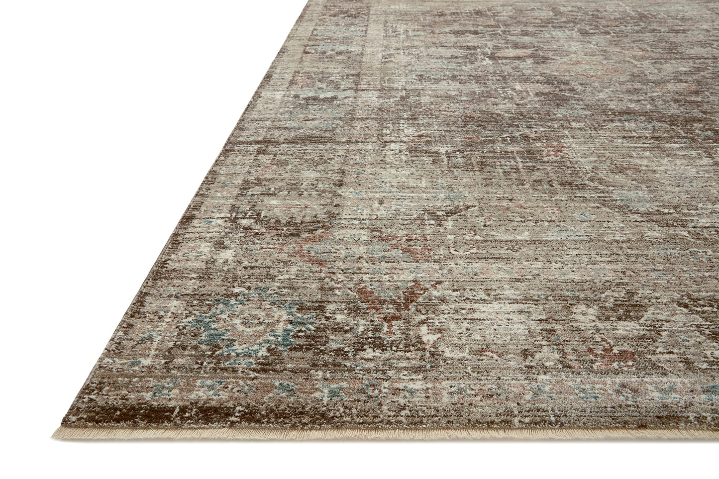 Loloi Magnolia Home by Joanna Gaines Millie Collection MIE-03 Charcoal/Dove 7'-10" x 10', .25" Pile Height, Area Rug