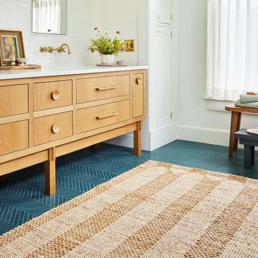 Rugs USA Hillcrest Jute and Wool Area Rug, 7'6" x 9'6", Natural