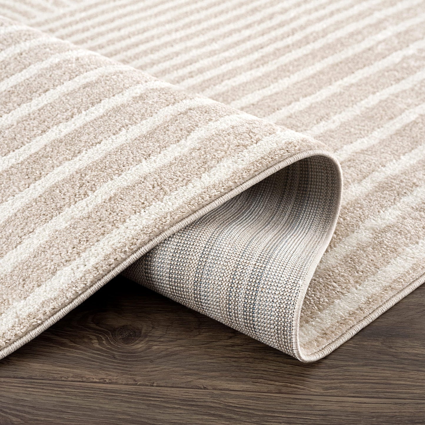 Abani Area Rug for Living Room -Nuevo 5' x 8' Beige Arch Pattern Area Rug, Soft and Durable Living Room Rug, Stain and Fade Resistant, Chic Modern Design, Pet & Kid Friendly