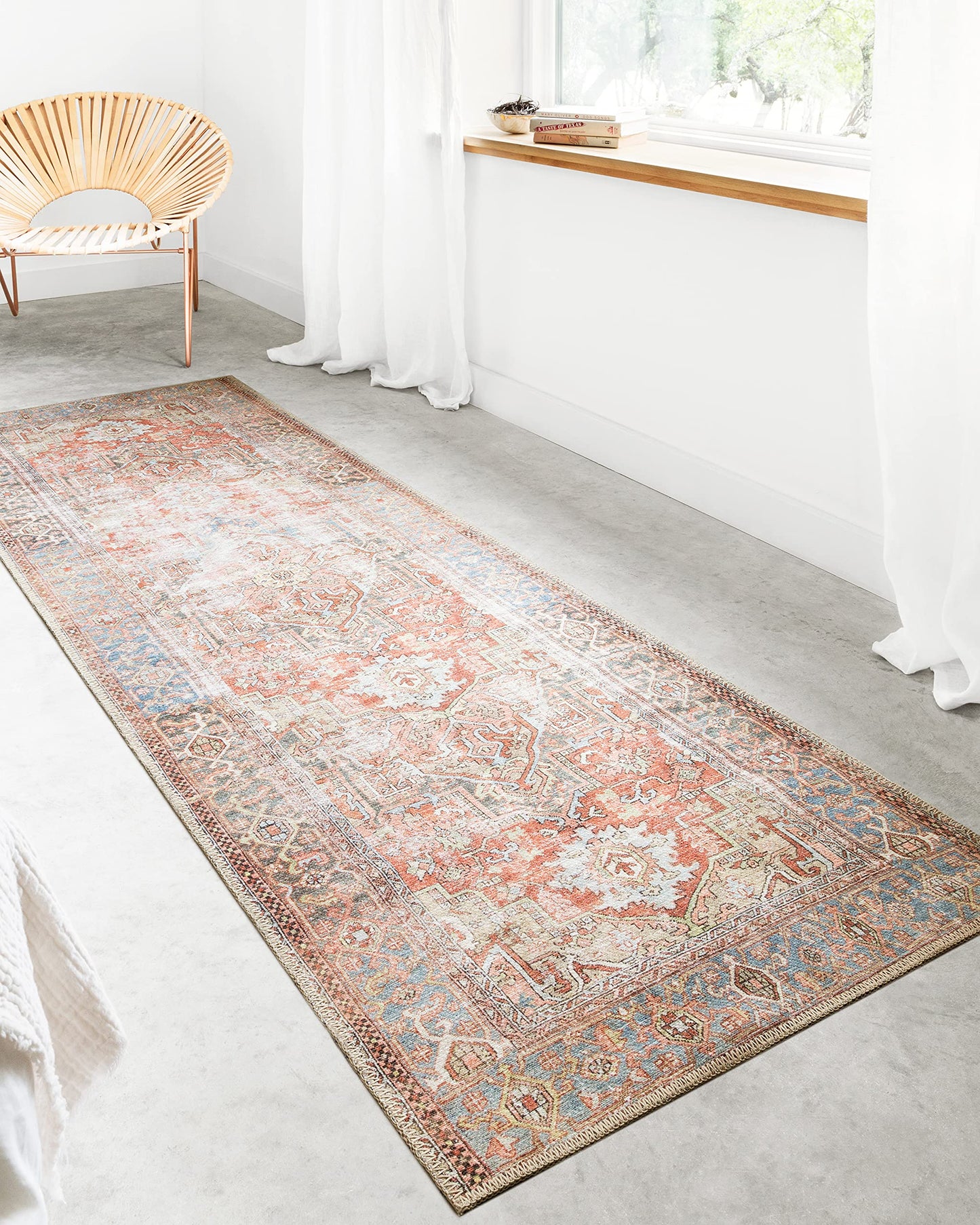 Loloi Loren Collection LQ-15 Terracotta/Sky 8'-4" x 11'-6" Area Rug