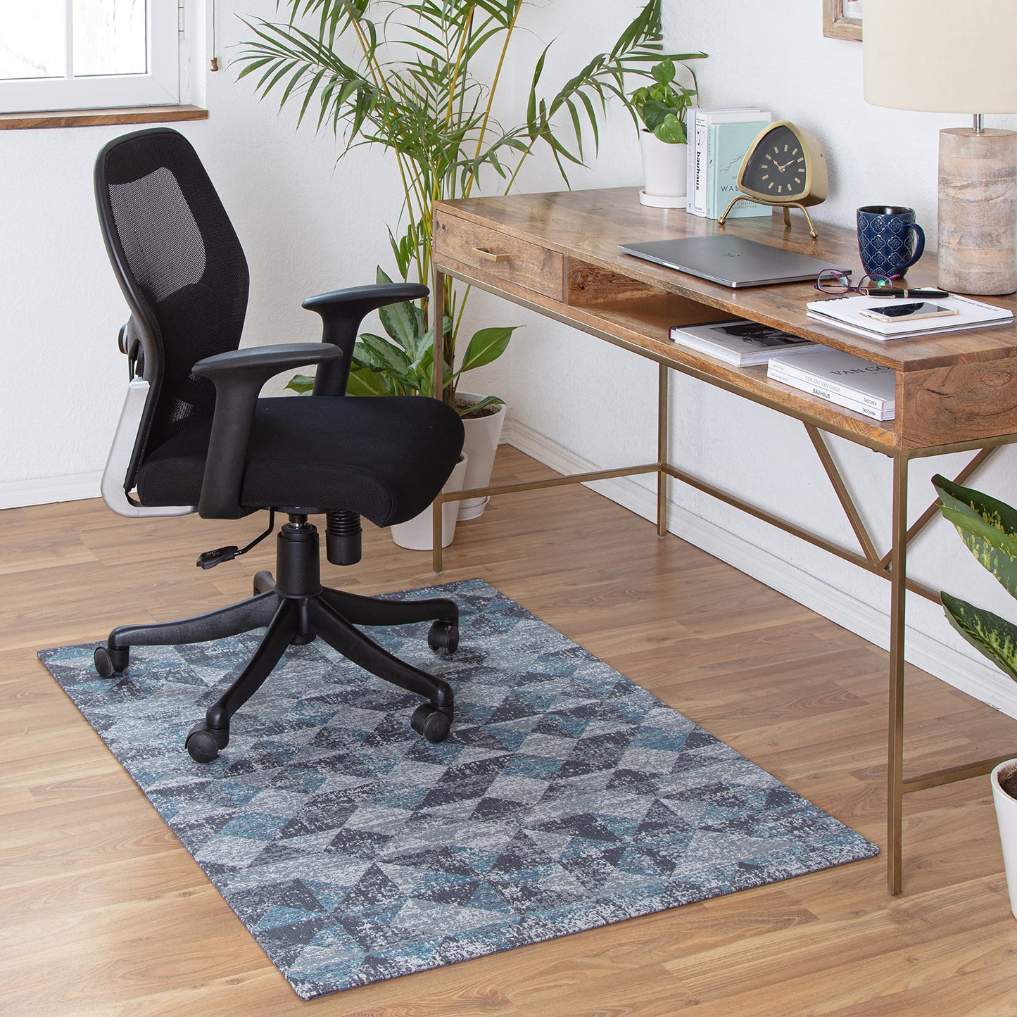 Anji Mountain Rug'd Office Chair Mat for Carpet & Hardwood Floor - Jacquard Woven, Anti-Slip Backing, Low Pile, Floor Protector Desk Chair Mat, Office Rugs for Rolling Chairs (Tromso - 40" x 54")
