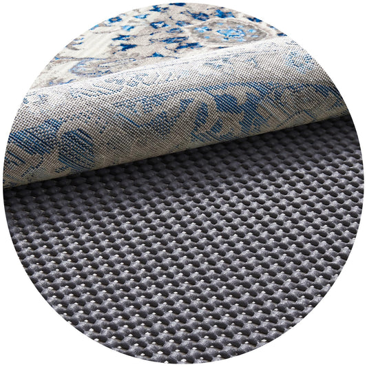 Veken 6 Ft Round Rug Pad Gripper for Hardwood Floors, Non Slip Circle Rug Pads for Area Rugs, Thick Dark Grey Rug Grippers for Tile Floors, Under Carpet Anti Skid Mat, Keep Your Rugs Safe and in Place
