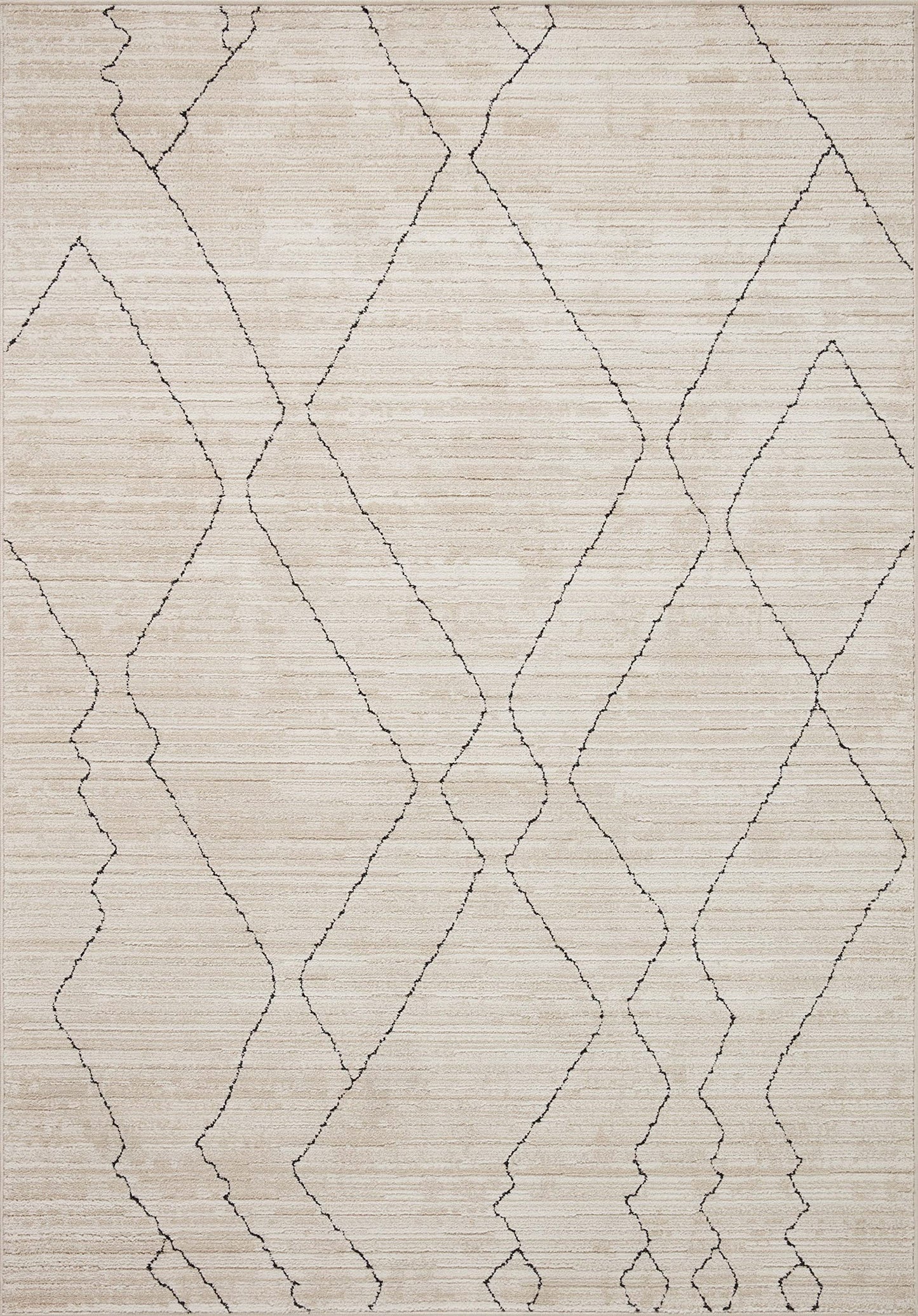 Loloi Darby Collection DAR-03 Sand/Charcoal 6'-7" x 9'-3" Area Rug