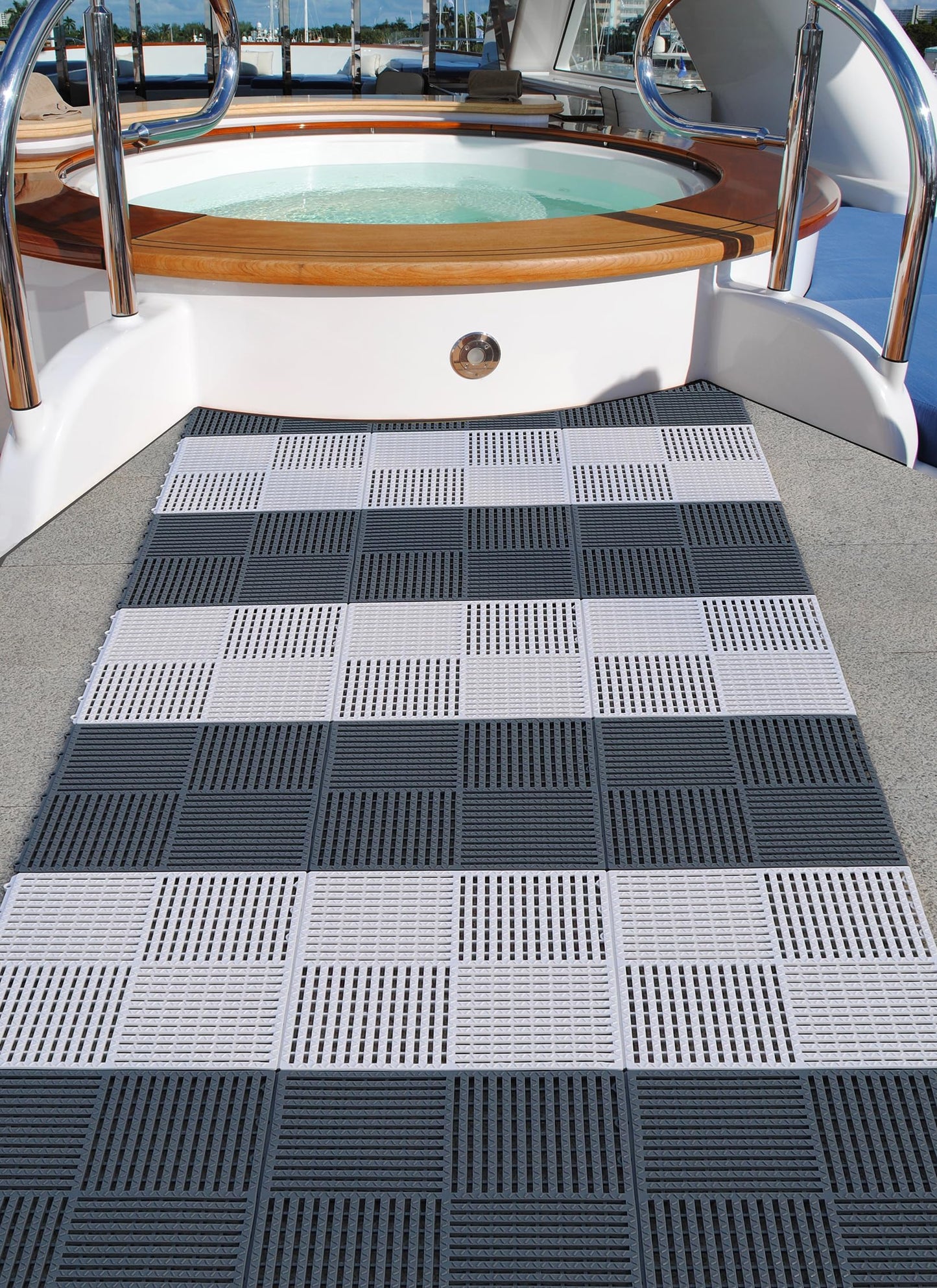 wiiiw 9 Pack Modular Interlocking Tiles Double Non-Slip 12"x12" White