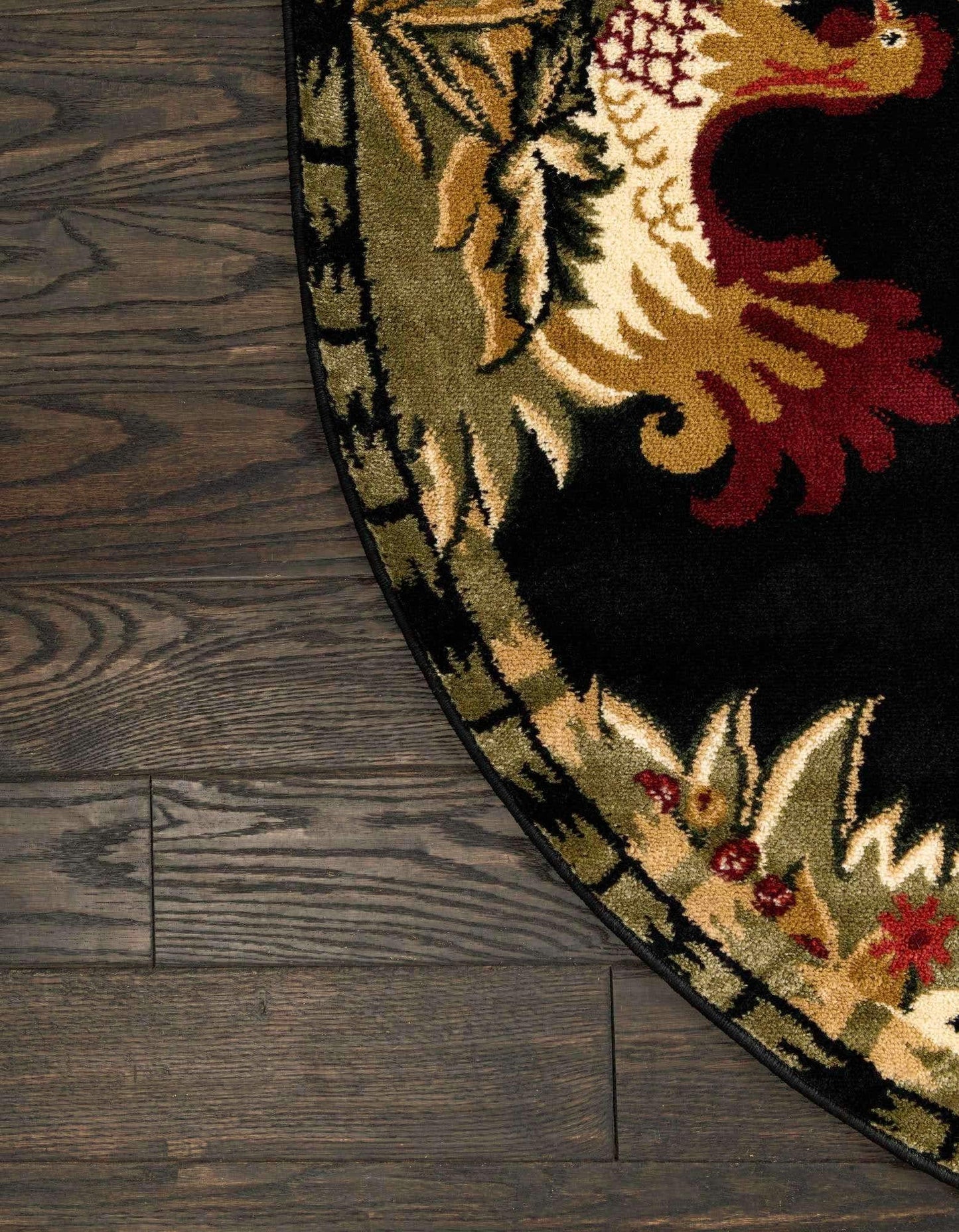 Unique Loom Barnyard Collection Area Rug - Farm (3' 3" x 5' 3" Oval, Black/ Cream)