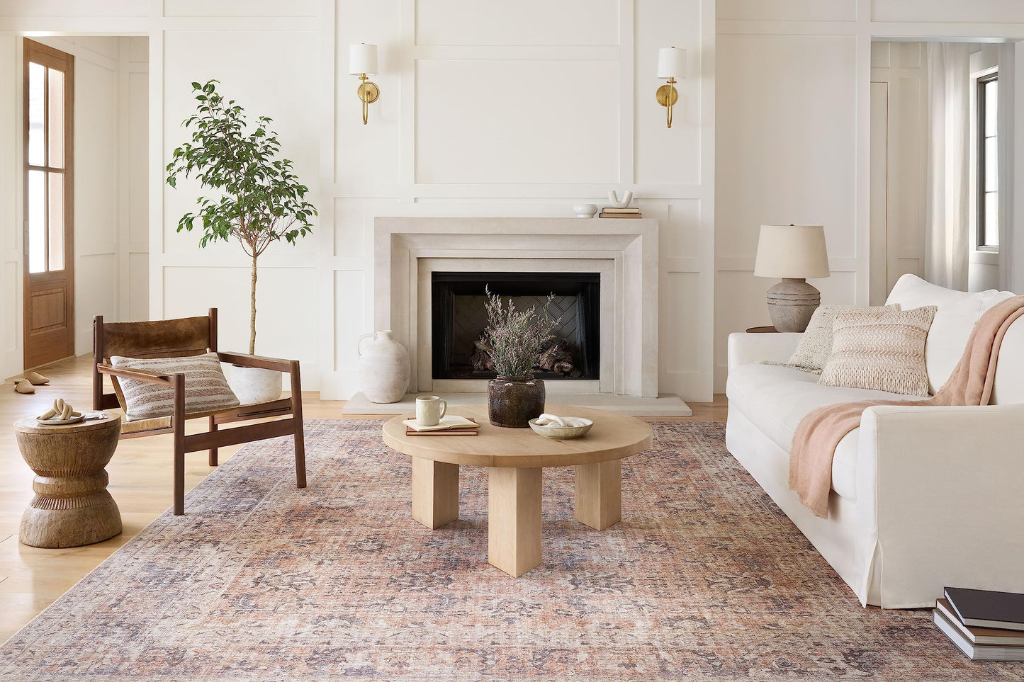 Loloi Skye Collection SKY-01 Blush/Grey 9'-0" x 12'-0" Area Rug