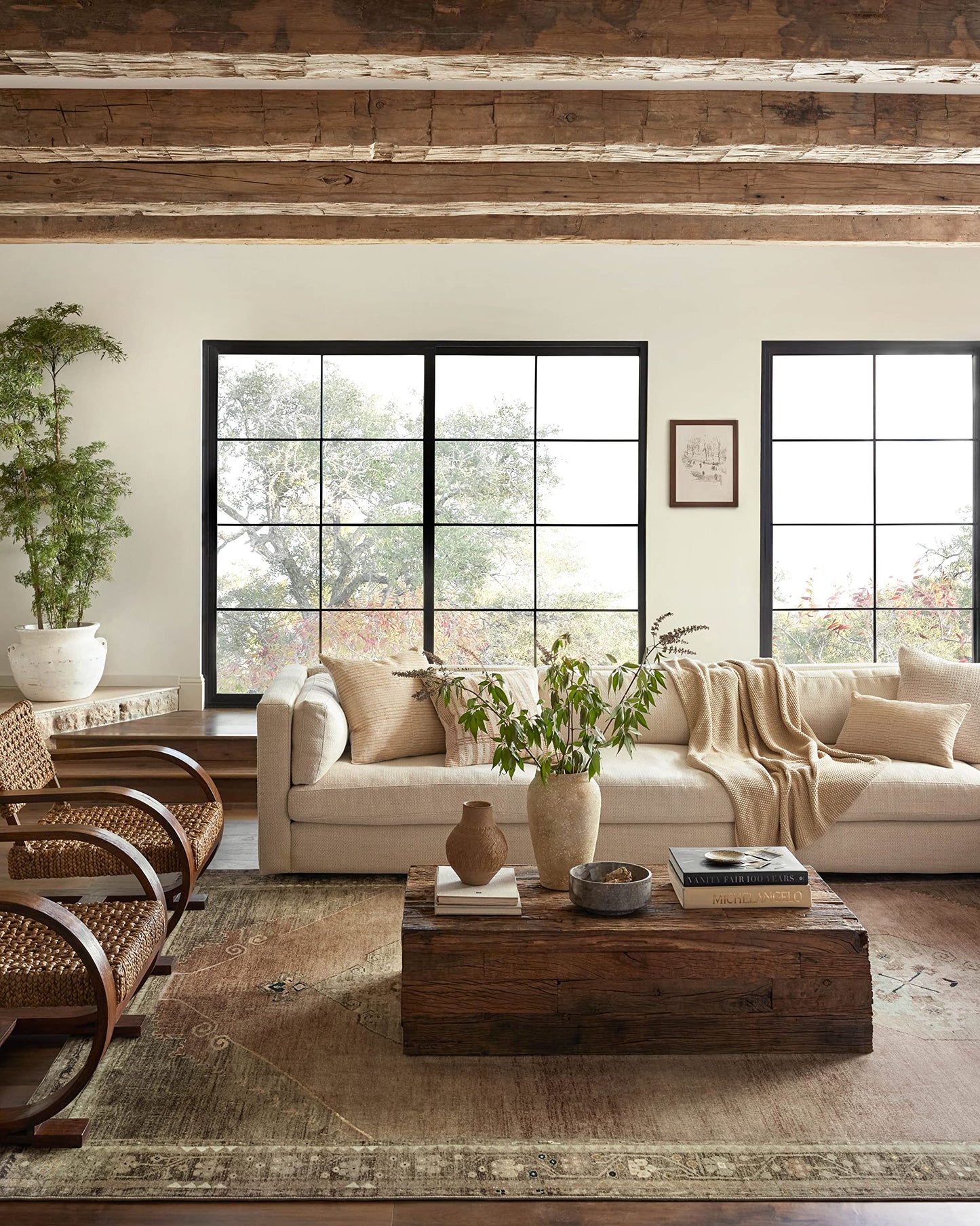 Loloi Magnolia Home by Joanna Gaines Sinclair Collection SIN-06 Clay/Tobacco 7'-6" x 9'-6", .25" Pile Height, Machine Washable, Area Rug