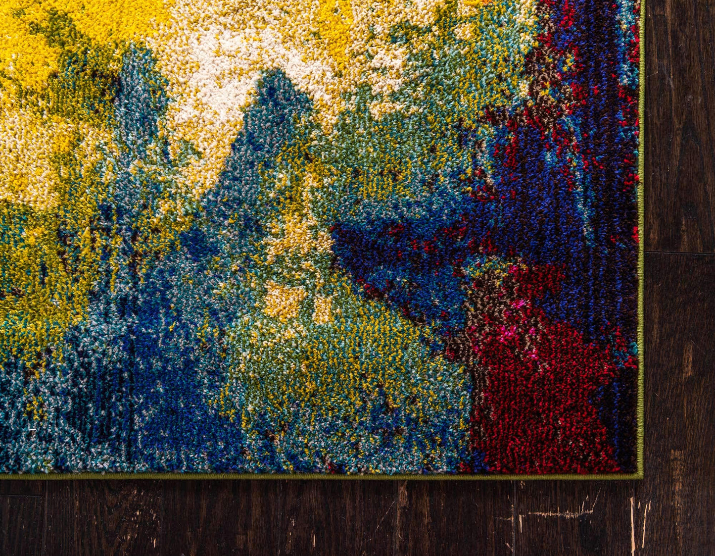 Unique Loom Estrella Collection Colorful, Abstract, Watercolor, Modern, Eclectic Area Rug (3' 3 x 5' 3 Rectangular, Multi/Beige)