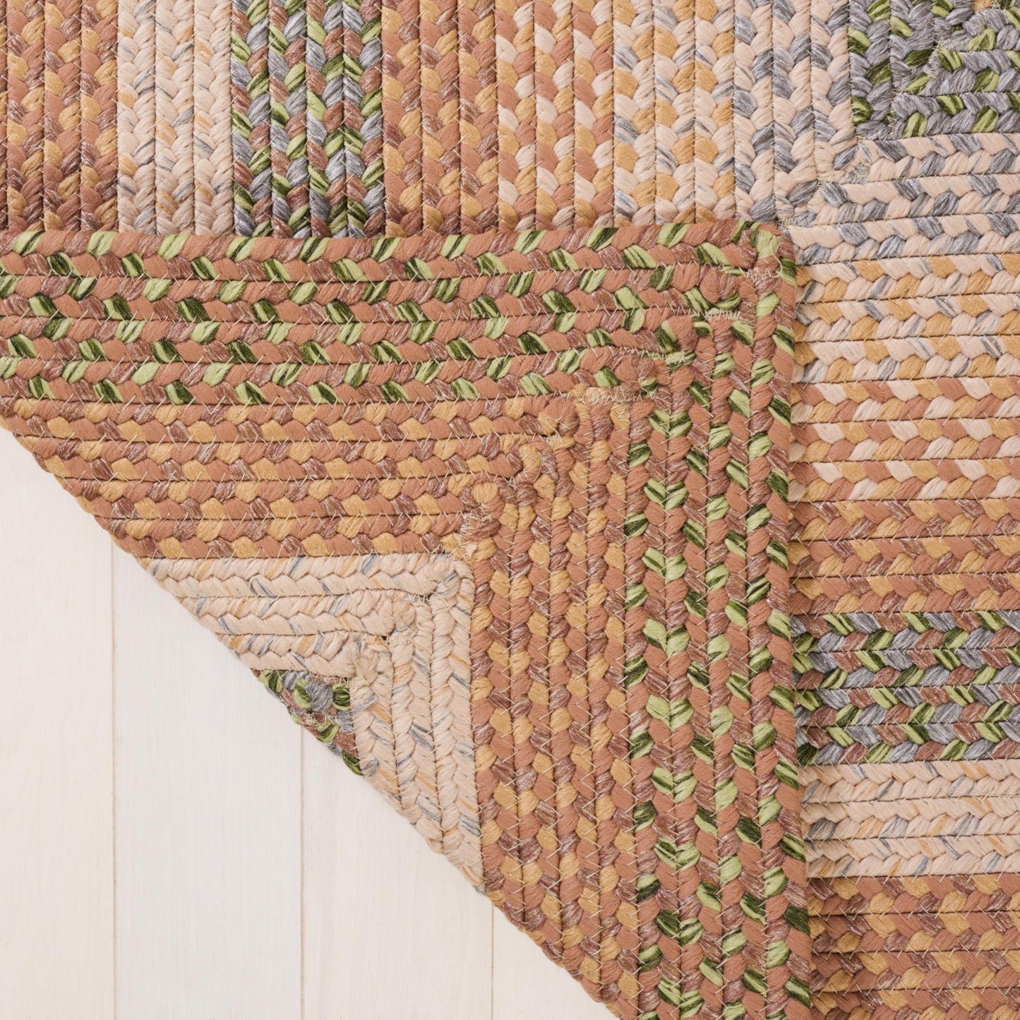 SAFAVIEH Braided Indoor/Outdoor Area Rug 8x10, Large Tan & Multi BRD314A