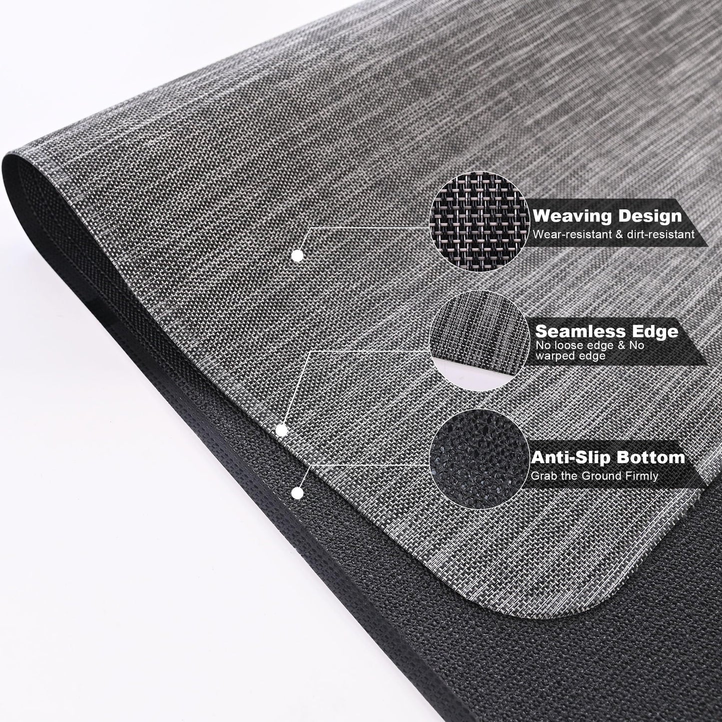 Cybstrax Office Chair Mat for Hardwood & Tile Floor, 45"x53" Desk Computer Chair Mat, Anti Slip, Non-Curve, Floor Protector Under Desk Low-Pile Office Rug for Rolling Chair