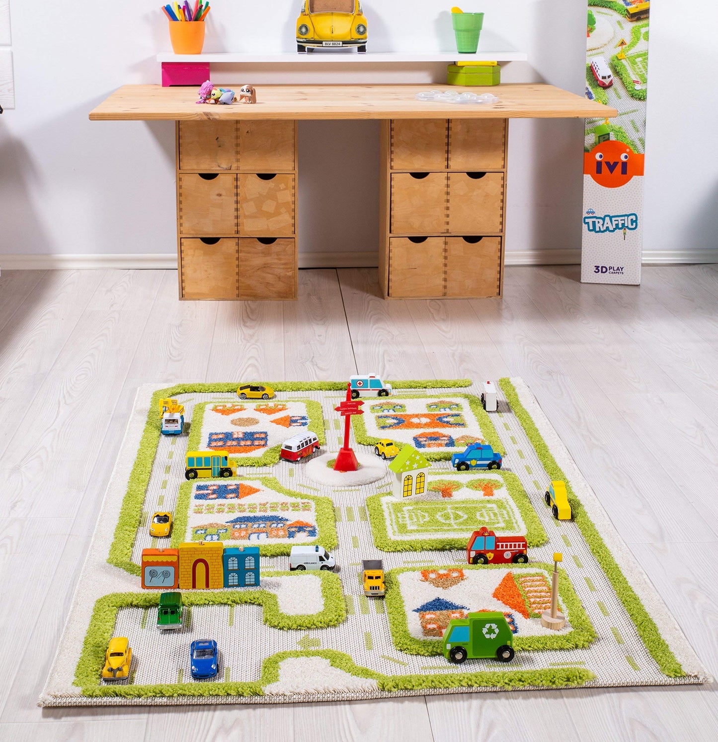 IVI Traffic Collection (Traffic Green, (Small) 44.5" L x 31.5" W)