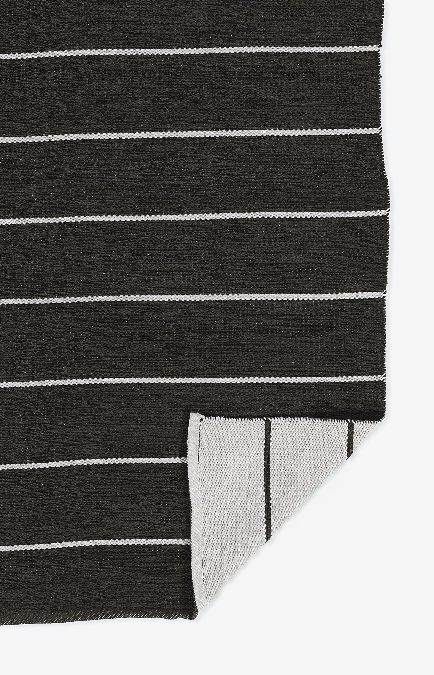 Erin Gates by Momeni River Fine Black Hand Woven PET Indoor Outdoor Rug 2'3" X 8' Runner