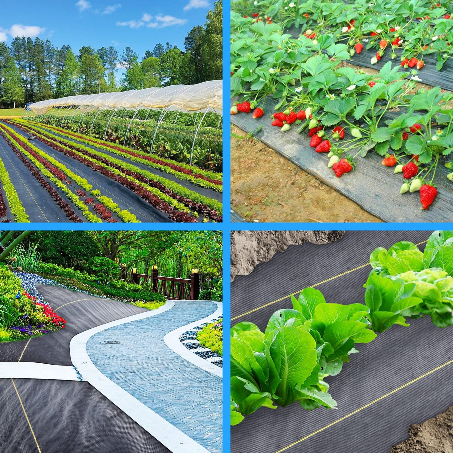 Sunocity 4ft x300ft Black Weed Barrier 3.5oz Landscape Premium Fabric-Heavy Duty Woven Ground Cloth with Superior Permeability Weed Control Convenient Design