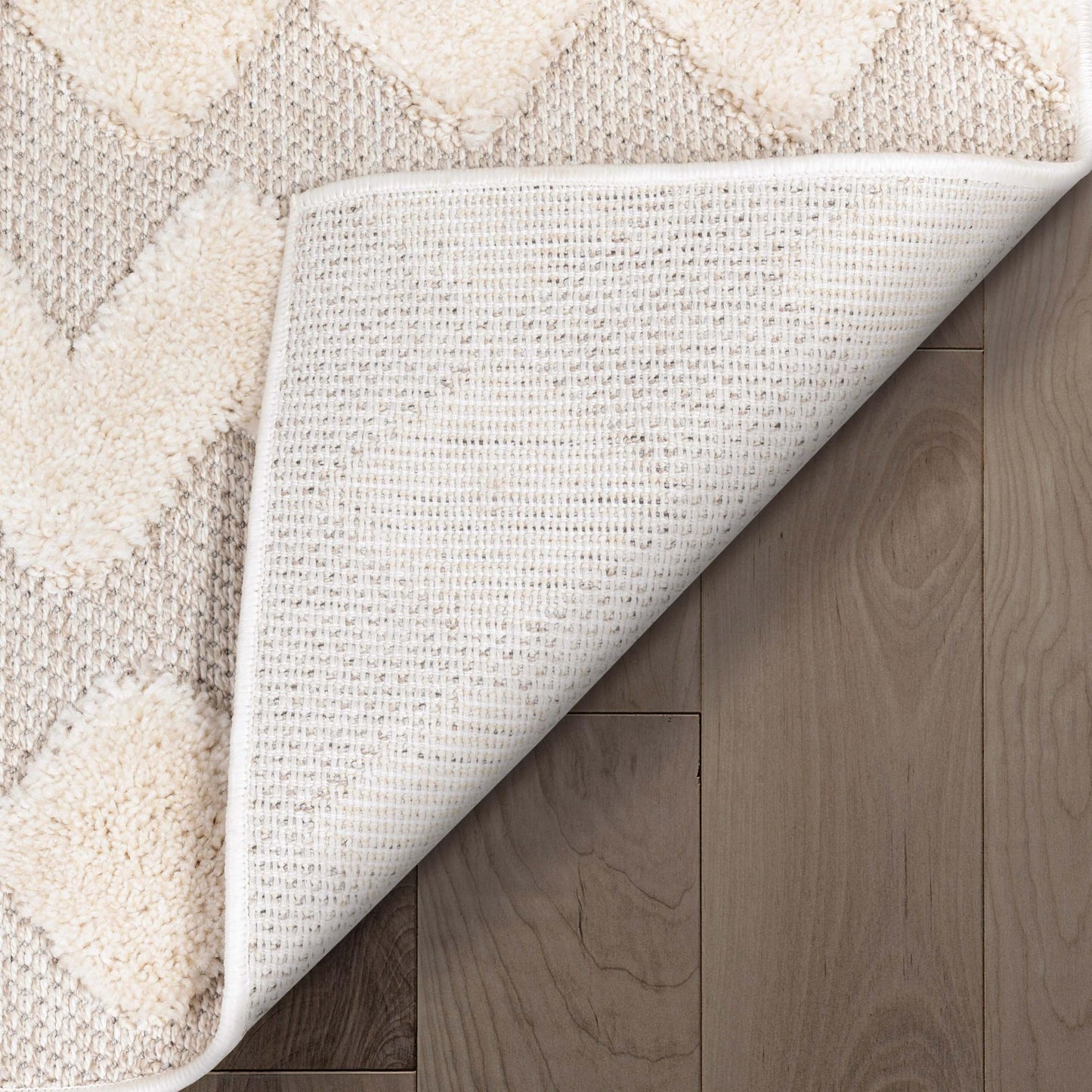 Well Woven Bellagio Chiara Tribal Moroccan High Pile Beige Flat-Weave 5'3" x 7'3" Area Rug