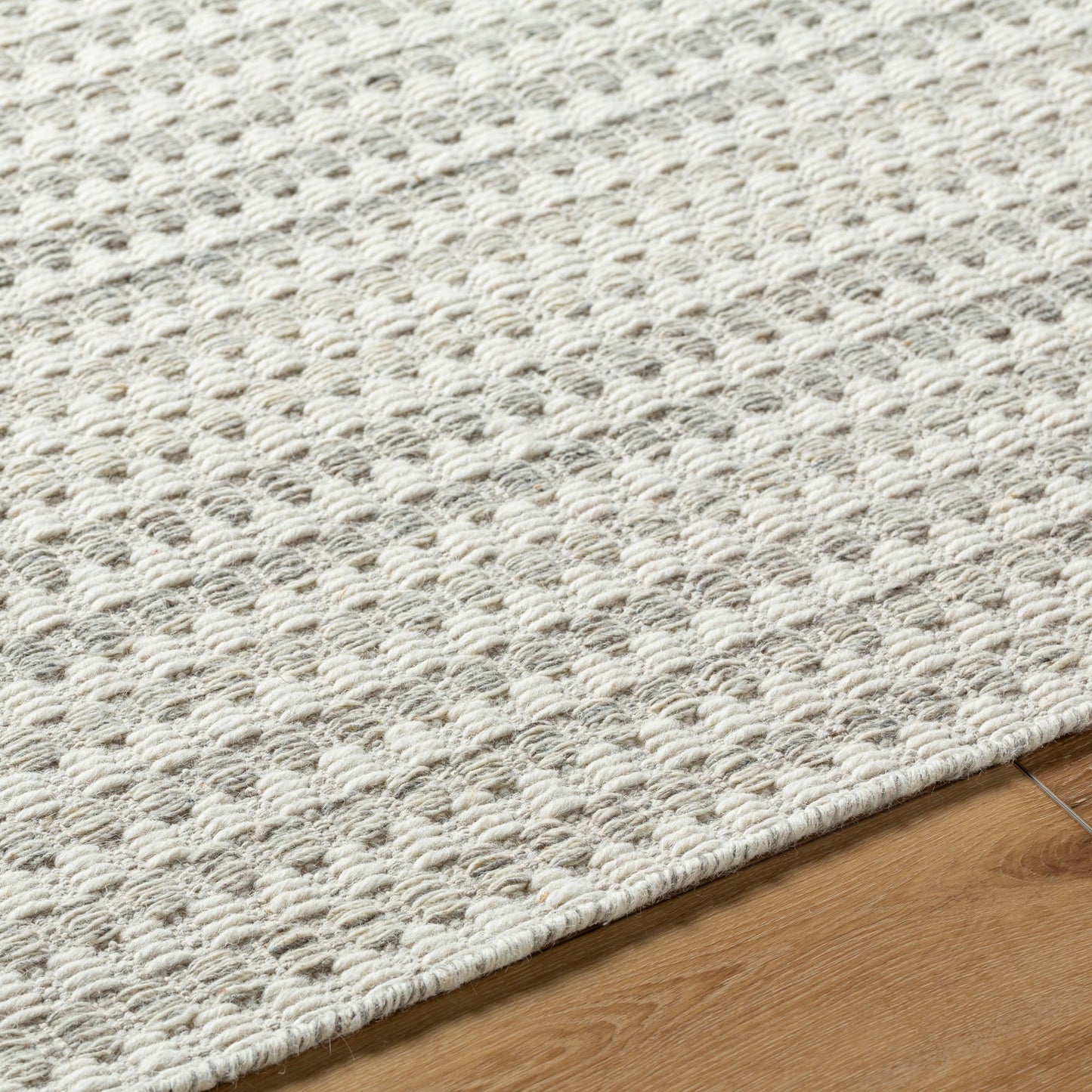 Livabliss Mardin Modern & Contemporary Hand Woven Area Rug, 3'6" x 5'6" (4' x 6'), Cream/Light Sage