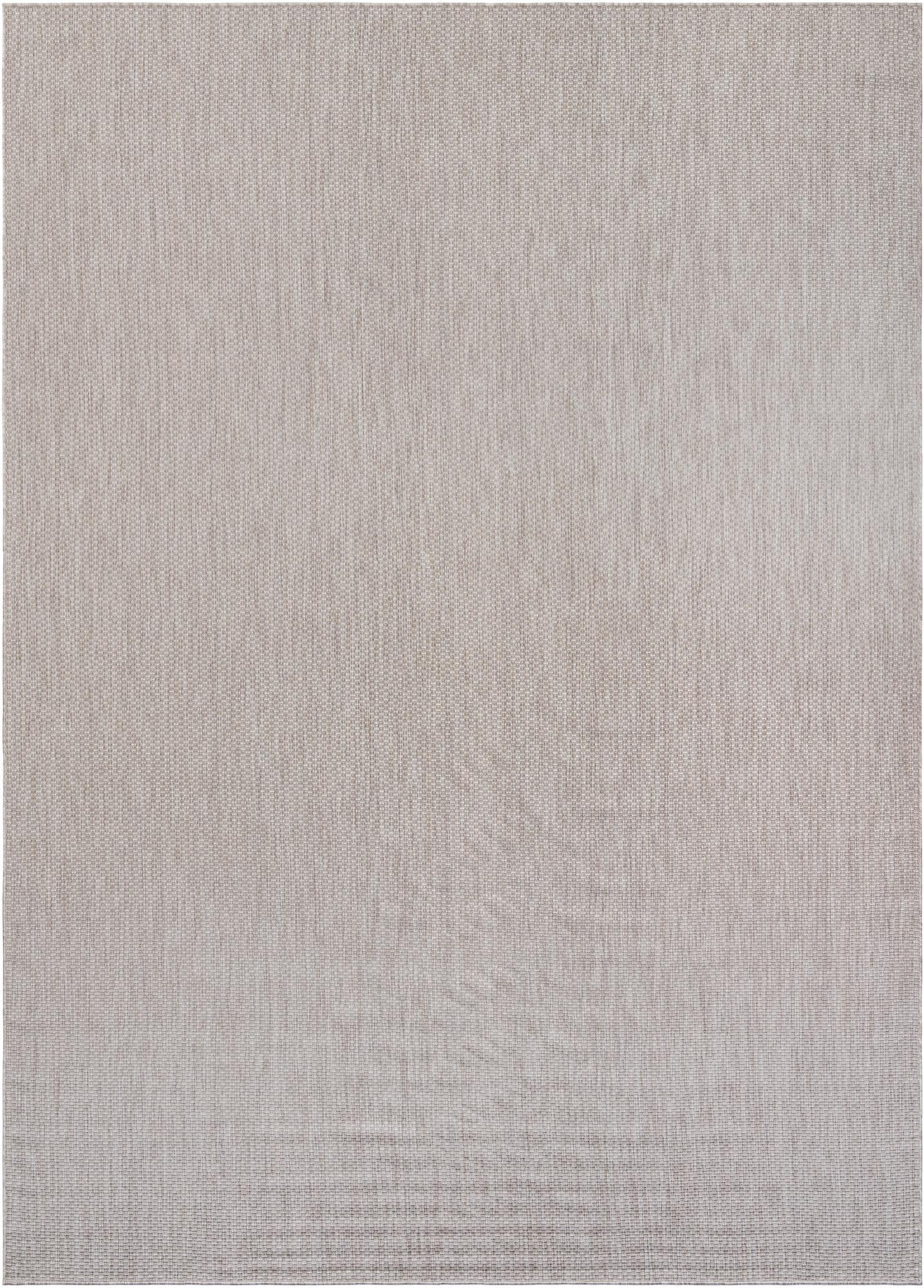 Unique Loom Outdoor Solid Collection Area Rug (10' x 14' 1" Rectangle Beige/Ivory)