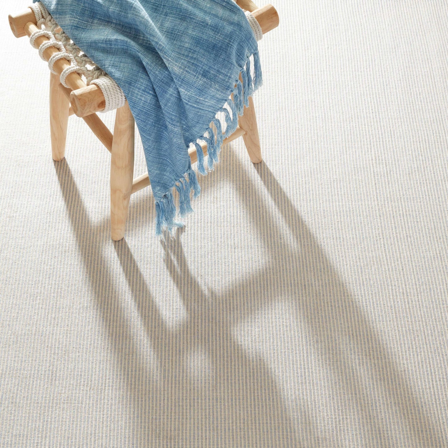 Dash and Albert Haverhill Cotton Area Rug - 2' x 3' French Blue Solid Handwoven Accent Rug - Durable, High Traffic Areas Hallway, Living Room, Stairs, Bedroom