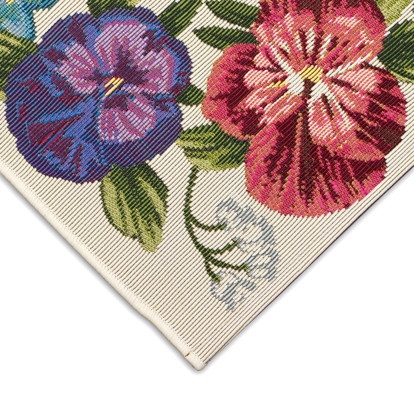 Liora Manne Esencia Machine Washable Non-Slip Low Profile Indoor/Outdoor Mat-Transitional, Garden, Floral, Botanical, Secret Garden Cream 2'5" x 3'11"