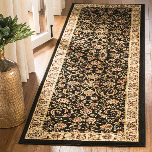 SAFAVIEH Lyndhurst Collection Runner Rug - 2'3" x 6', Black & Ivory, Traditional Oriental Design, Non-Shedding & Easy Care, Ideal for High Traffic Areas in Living Room, Bedroom (LNH219A)