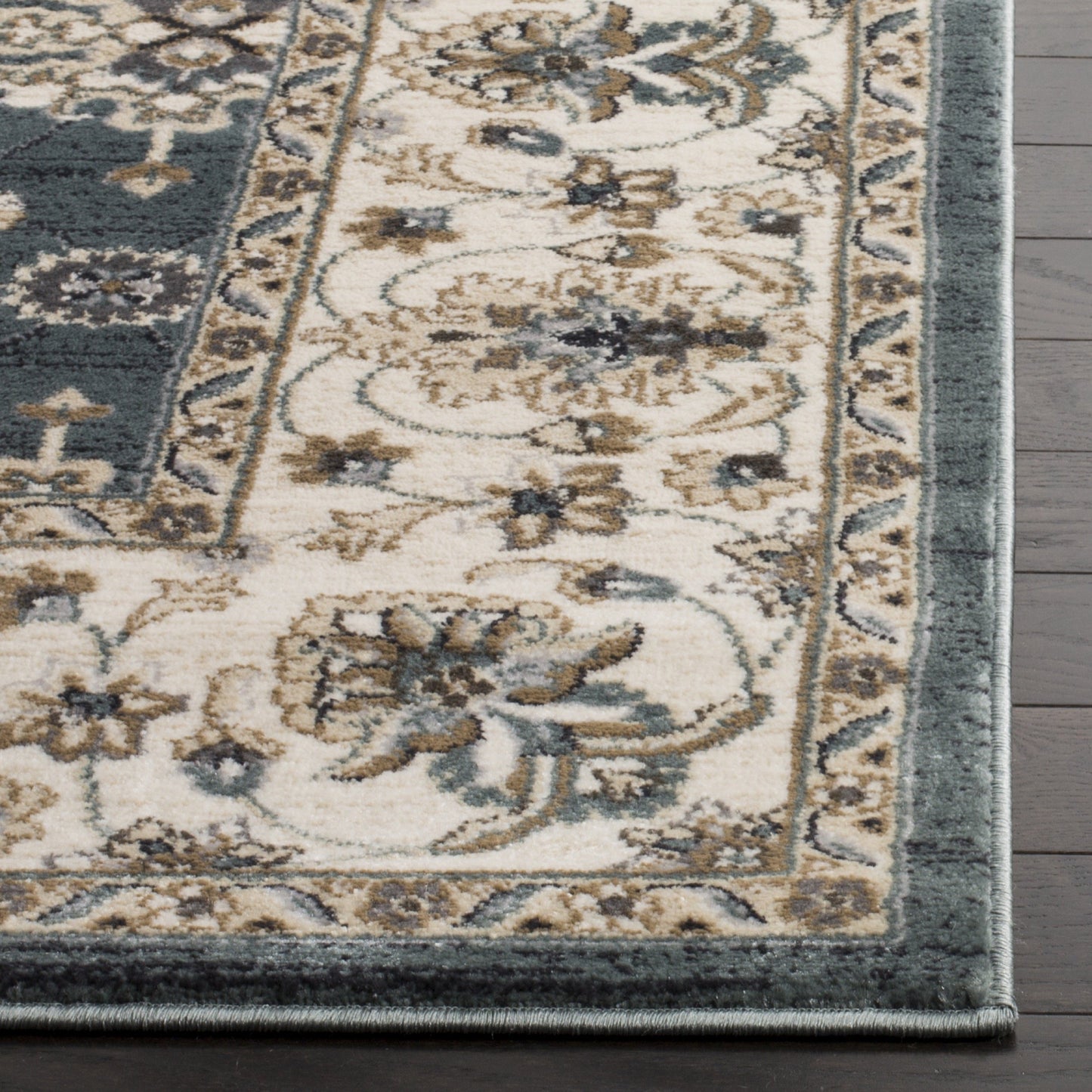 SAFAVIEH Lyndhurst Collection Area Rug - 6' x 9', Teal & Cream, Traditional Oriental Design, Non-Shedding & Easy Care, Ideal for High Traffic Areas in Living Room, Bedroom (LNH332T)