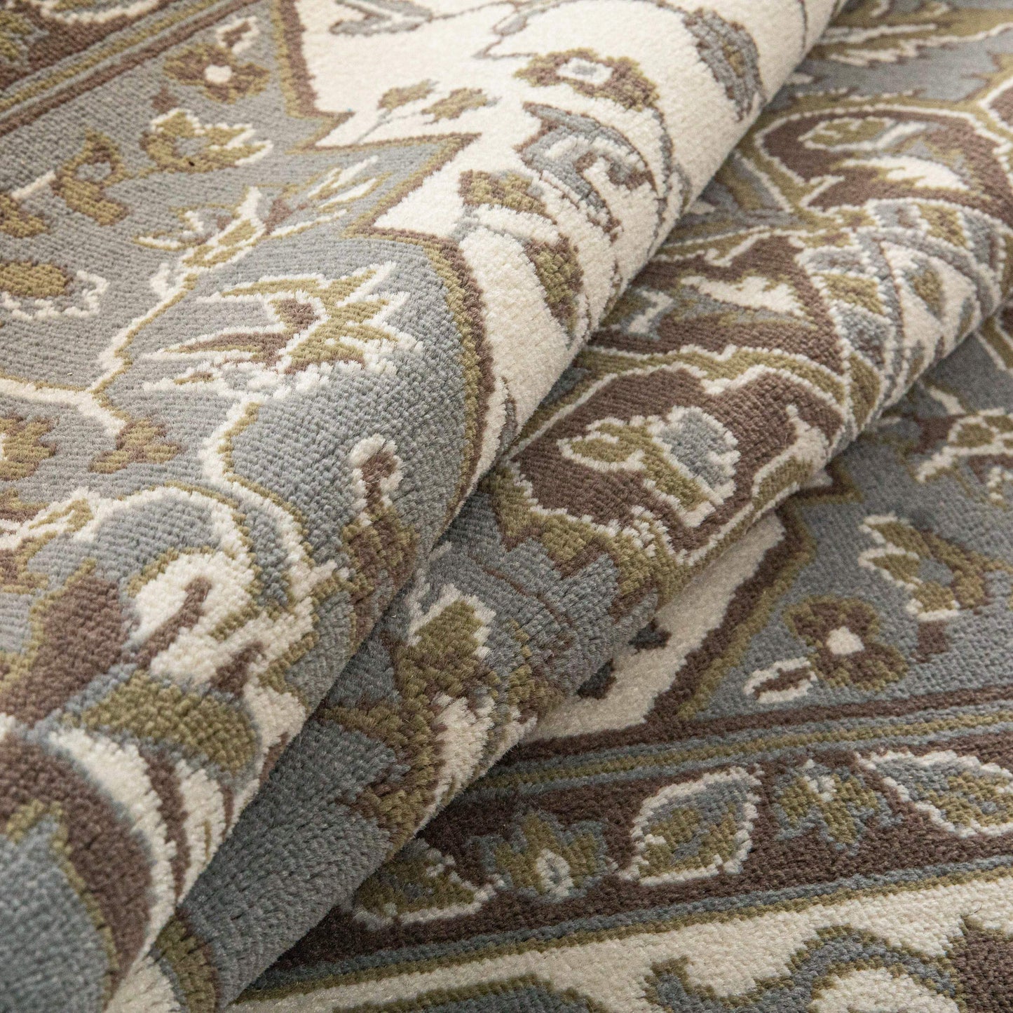 Superior Elegant Glendale Collection Area Rug, 8mm Pile Height with Jute Backing, Traditional Oriental Rug Design, Anti-Static, Water-Repellent Rugs - Green, 5' x 8' Rug