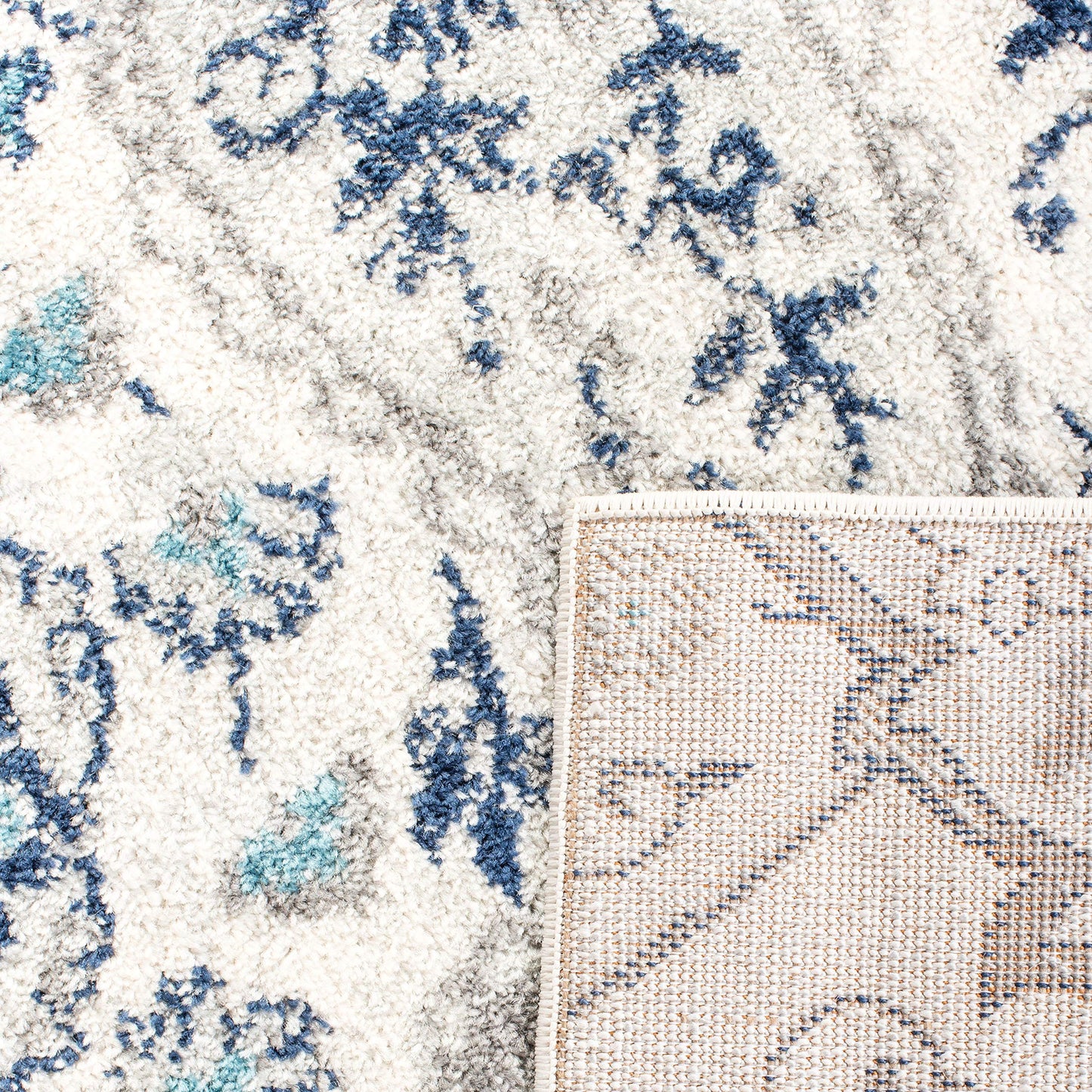 SAFAVIEH Area Rug 8x10 - Madison Collection - Large - Cream & Light Grey, Boho Chic Glam Paisley Design, Non-Shedding & Easy Cleaning, Ideal for Living Room, Bedroom, Office, Dining Space (MAD600C)