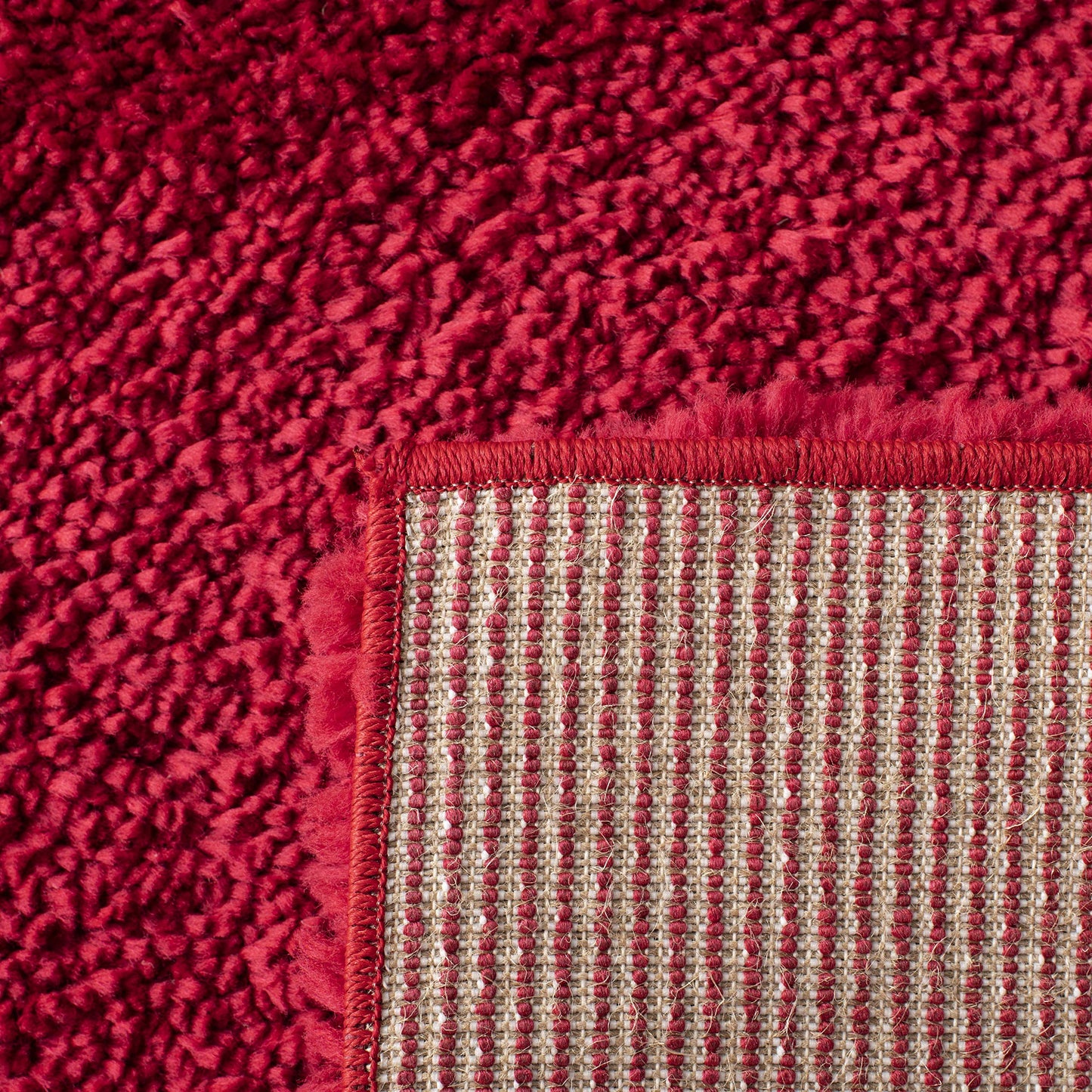 SAFAVIEH Area Rug 8x10 - August Shag Collection - Large - Red, Solid Pattern, Non-Shedding & Easy Cleaning, Plush Thick Pile, Ideal for Living Room, Bedroom, Dining Space (AUG900Q)