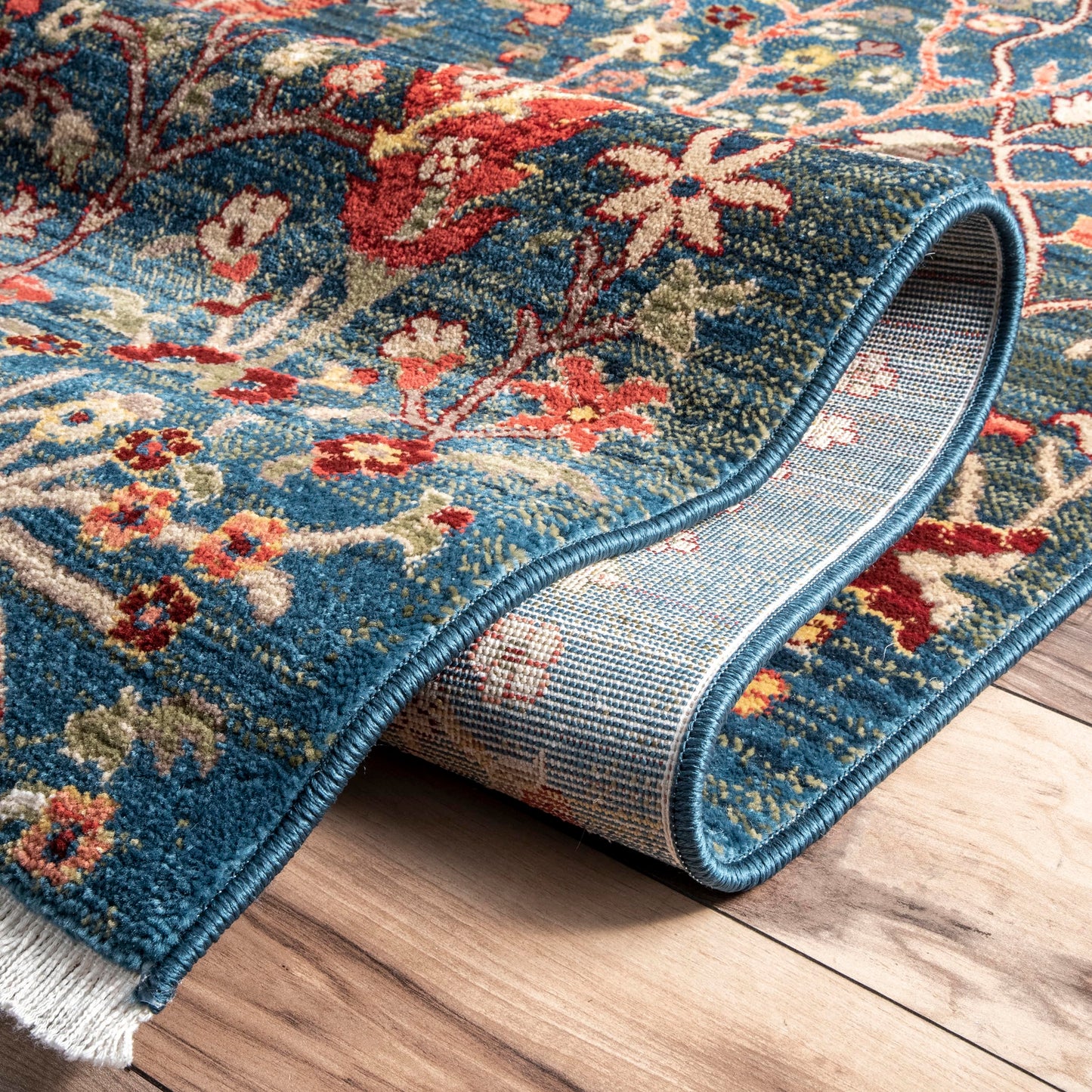 nuLOOM Dasilva Tribal Fringe Runner Rug, 2' 6" x 8', Blue