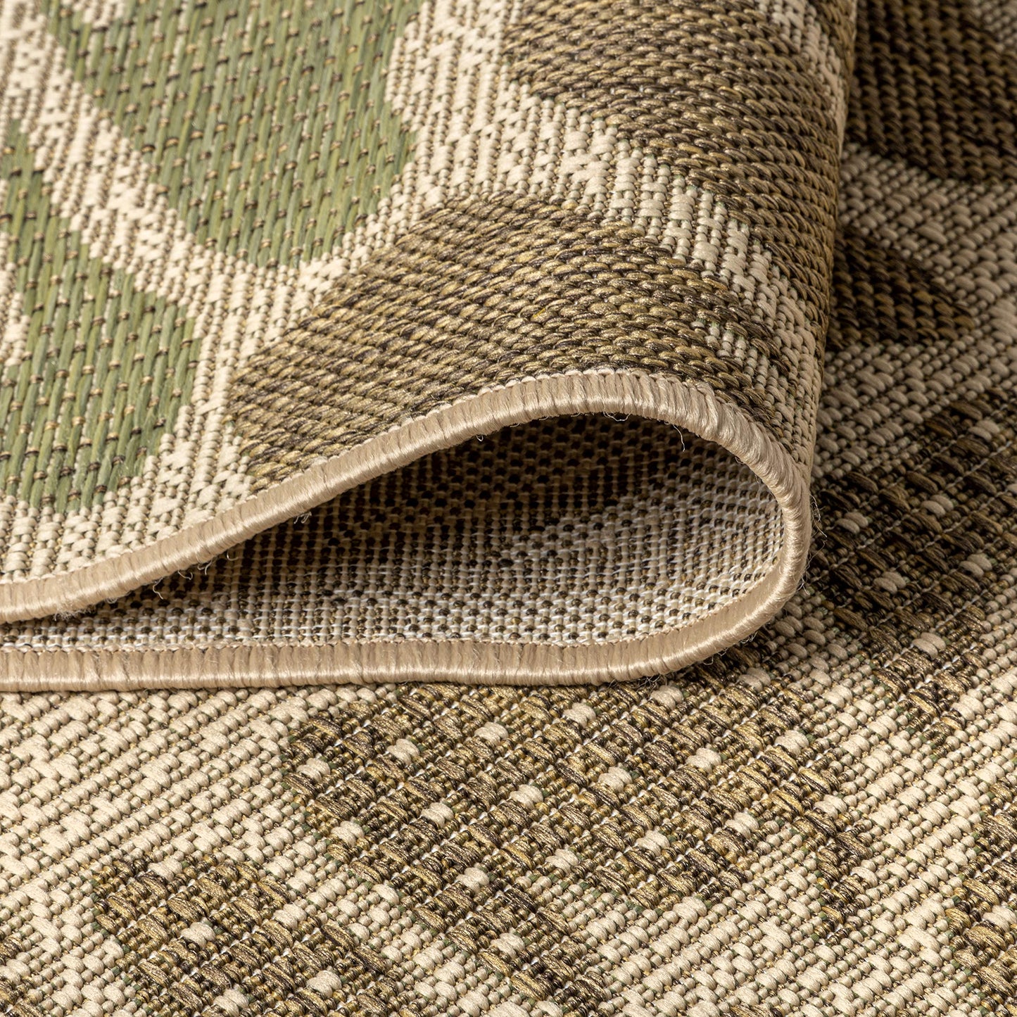 JONATHAN Y Floral Textured Weave Indoor Outdoor Area Rug 8X10 Sage/Brown, Zinnia Modern for Backyard, Patio, Porch, Easy-Cleaning, High Traffic, Pet-Friendly, Non-Shedding (SMB110A-8)