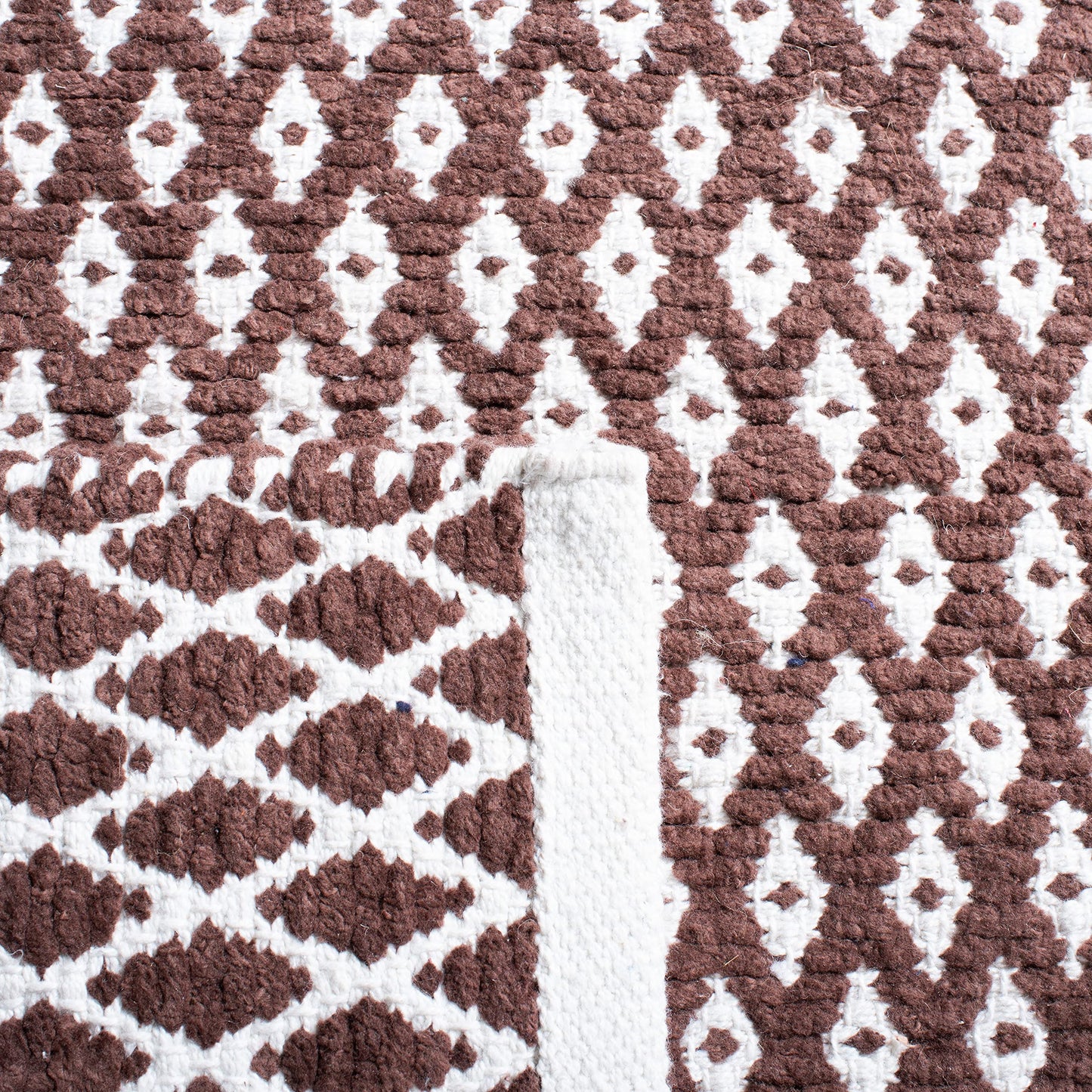 SAFAVIEH Boston Collection 4' x 6' Brown BOS685A Handmade Flatweave Cotton Area Rug