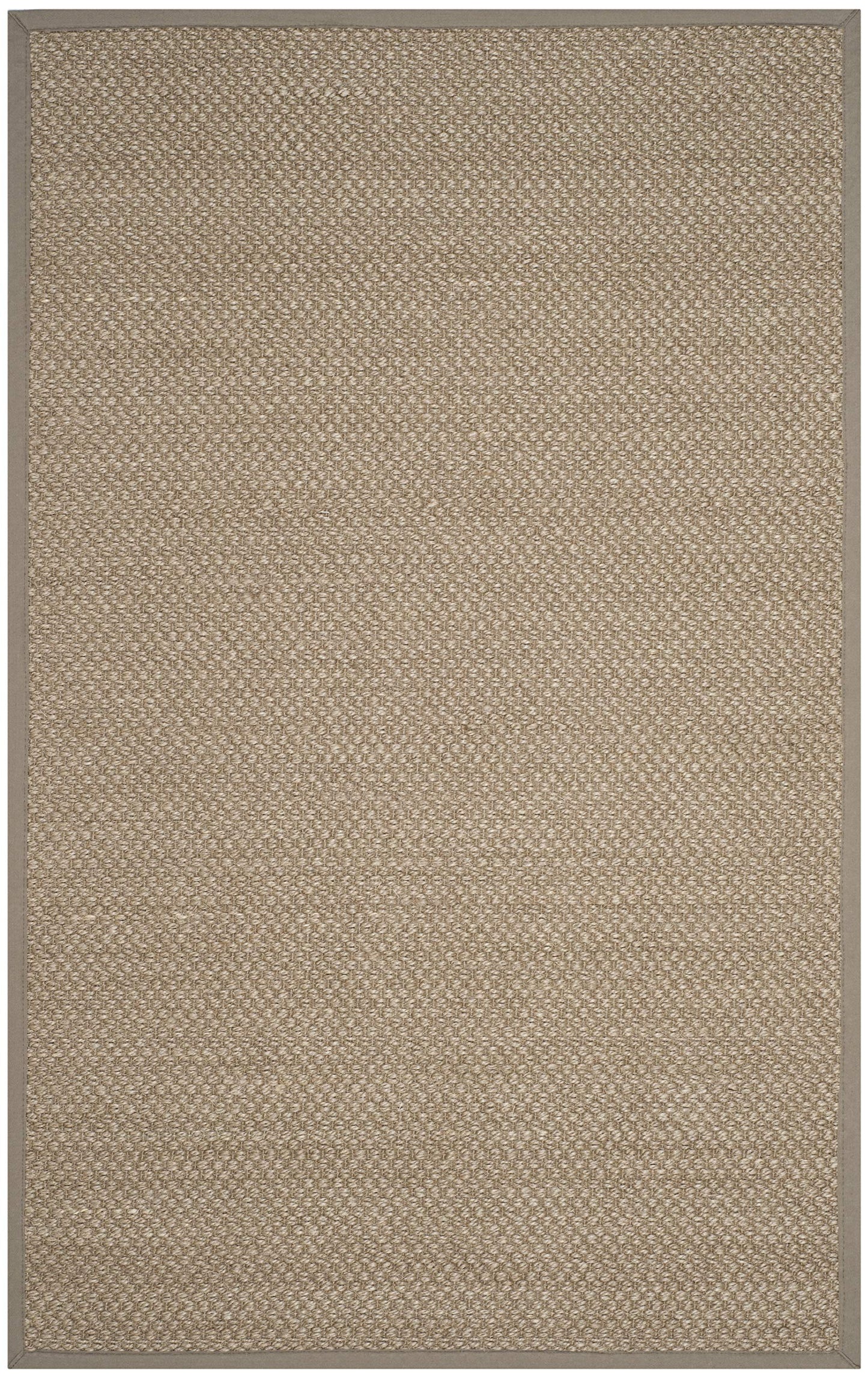 SAFAVIEH Natural Fiber Collection Accent Rug - 4' x 6', Natural & Grey, Rustic Farmhouse Border Sisal Design, Easy Care, Ideal for High Traffic Areas in Entryway, Living Room, Bedroom (NF153A)