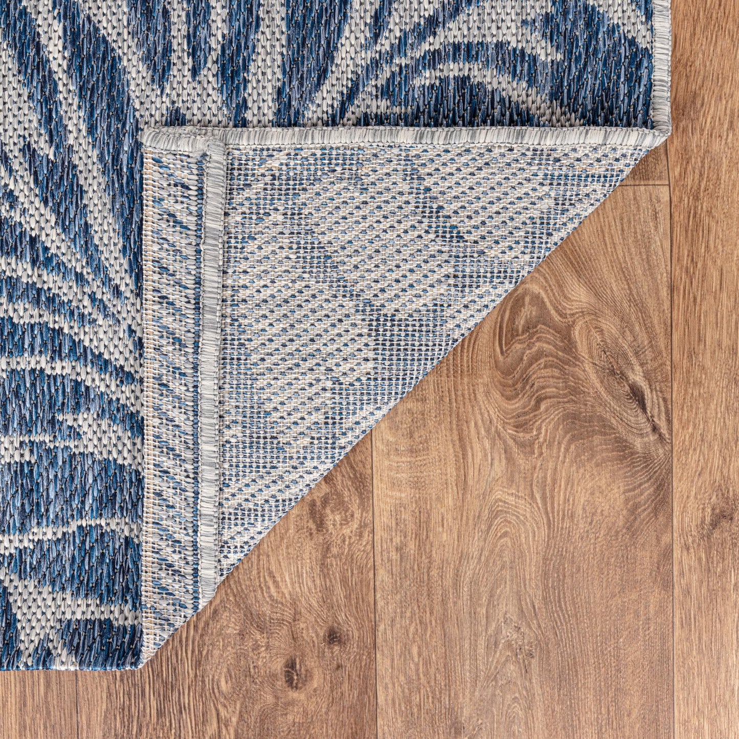 Keen Home Design Terrace Outdoor Throw Rug - 36"x60" Washable Indoor/Outdoor Rug for Patio, Kitchen, Balcony, Beach, Garden, Deck and Porch, Size: 3' x 5', Rainforest Navy