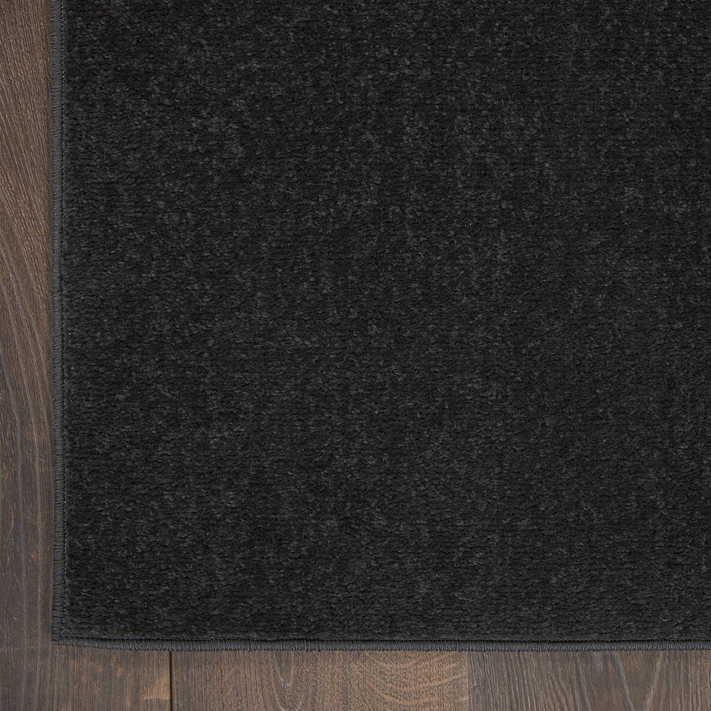 Nourison Home Nourison Essentials Black 7' x Square Area Rug - Easy Clean, Non Shedding, Bed Room, Living Room, Dining Room, Kitchen (7' x Square)