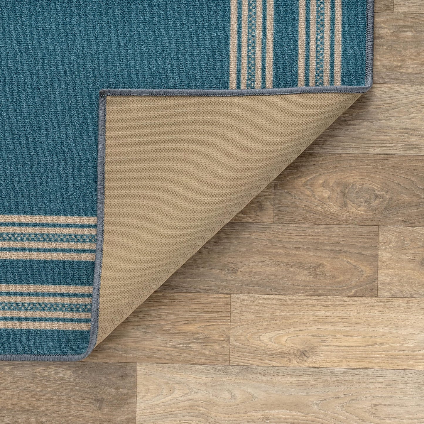 Rugshop Ornate Framed Border Power Loomed Indoor Area Rug, Deep Cobalt Decorative Frame Design, Non-Slip Backing, Living Room Bedroom Entryway, Easy-Care Spot Clean, 7'10" x 10' Blue