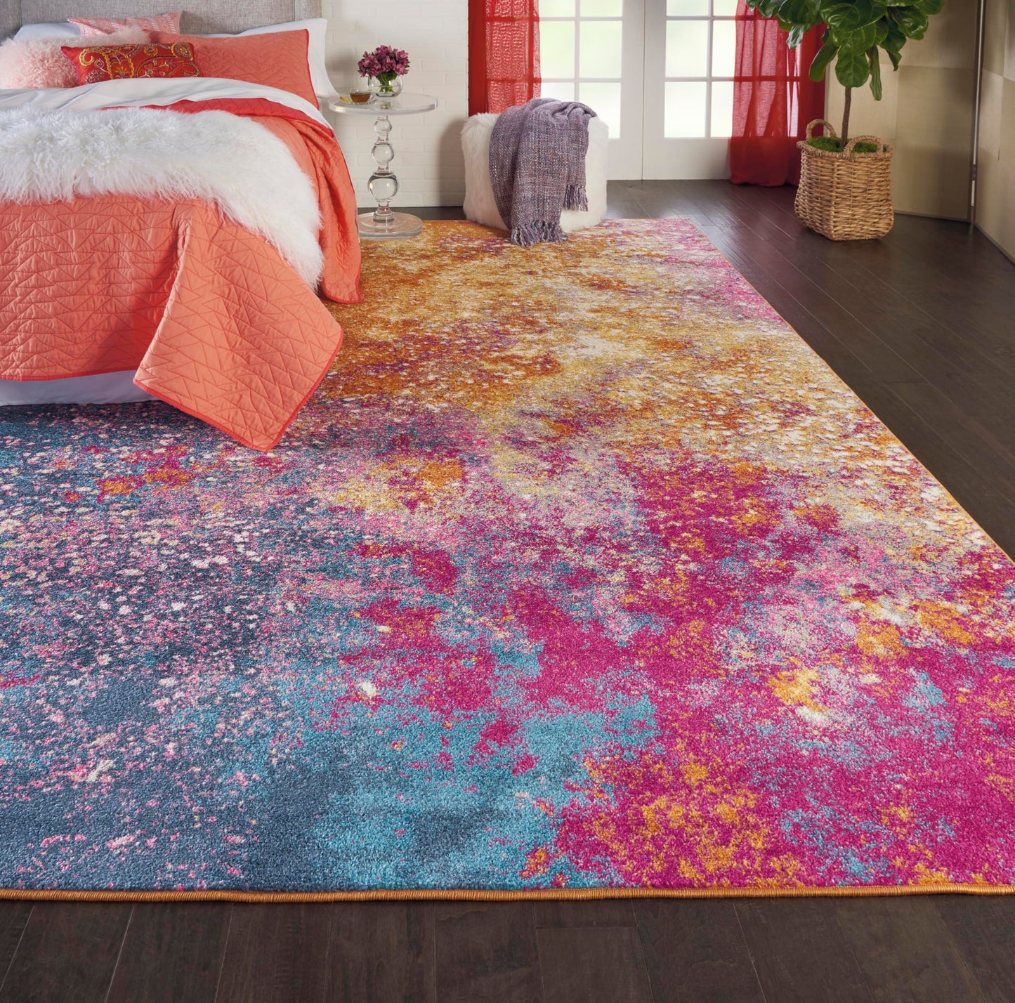 Nourison Home Passion 9' x 12' Multicolor Fabric Modern Area Rug (9' x 12')