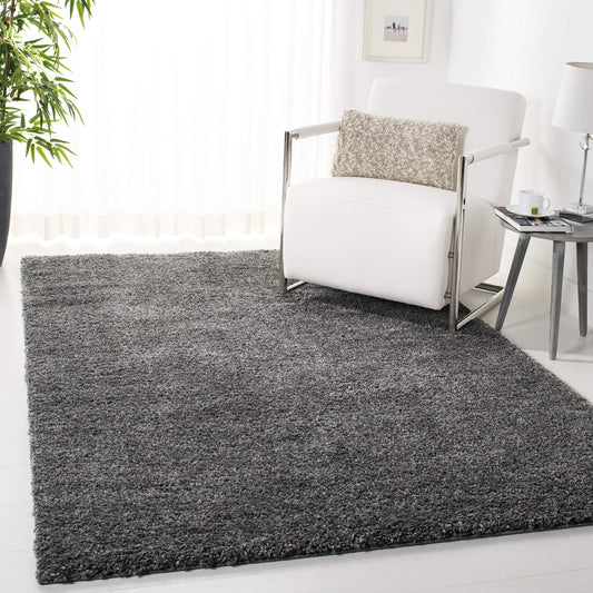 SAFAVIEH August Shag Collection Accent Rug - 3' x 5', Grey, Solid Design, Non-Shedding & Easy Care, 1.2-inch Thick Ideal for High Traffic Areas in Entryway, Living Room, Bedroom (AUG900F)