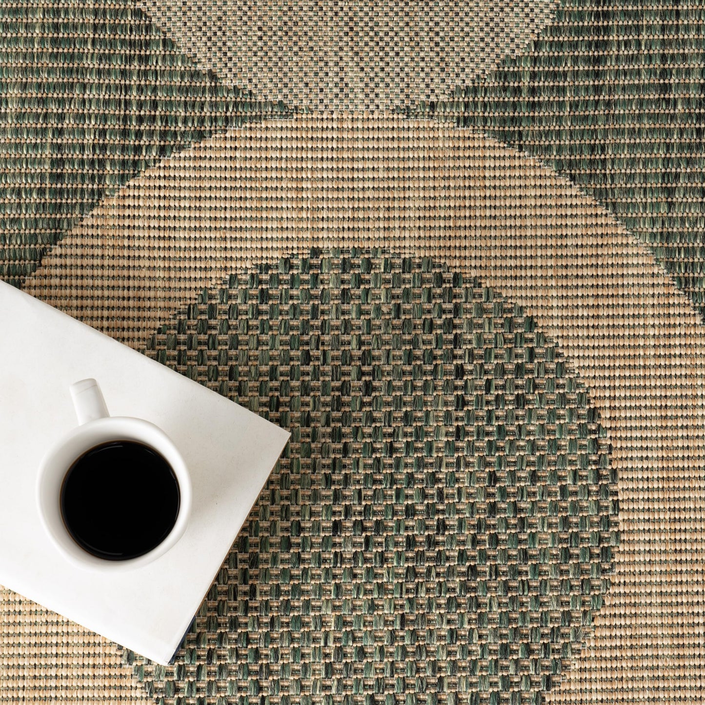 Nuloom Outdoor Performance Tayla Green/Brown, 4' x 6', Abstract, Soft and Cozy, High Traffic, Stain Resistant, Easy Clean, Durable Area Rug for Indoor/Outdoor Patio, Deck, Porch, Garden, Courtyard