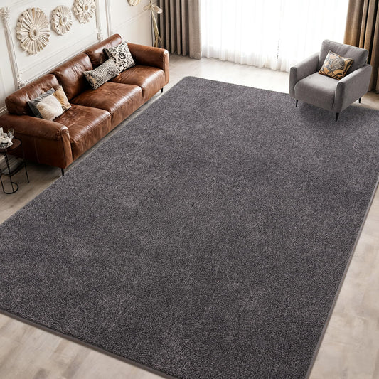 Keeko 4x6 Area Rugs for Living Room, Soft Modern Memory Foam Bedroom Rug Washable Indoor Rug Low Pile Minimalist Non Slip Carpet for Kids Nursery Dorm Room Home Decor Dark Grey
