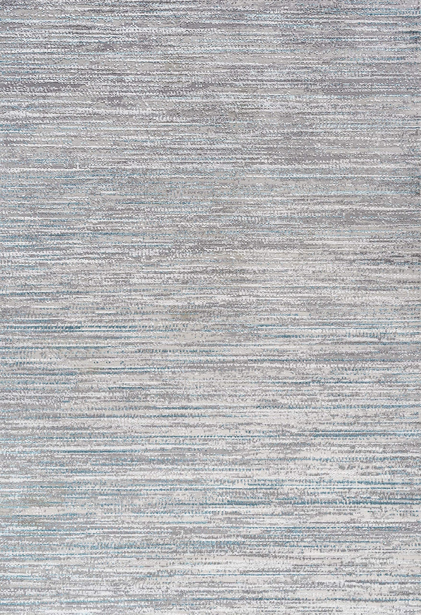 JONATHAN Y Loom Strie' Gray/Turquoise Indoor Area Rug 3X5 ft, Modern for Living Room, Bedroom, Kitchen, Office, Easy-Cleaning, High Traffic, Pet-Friendly, Non-Shedding SOR200B-3