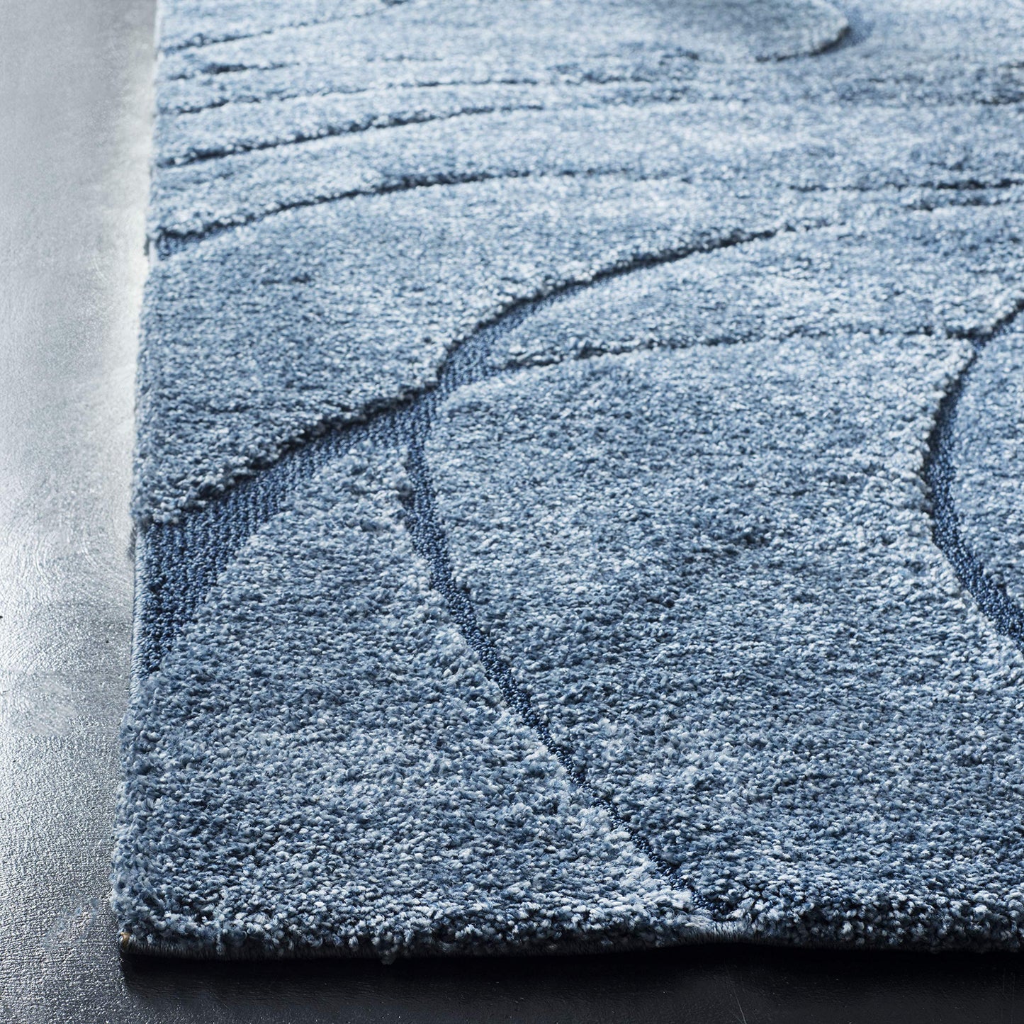 SAFAVIEH Florida Shag Collection Area Rug - 8'6" x 12', Light Blue & Blue, Non-Shedding & Easy Care, 1.2-inch Thick Ideal for High Traffic Areas in Living Room, Bedroom (SG471-6065)