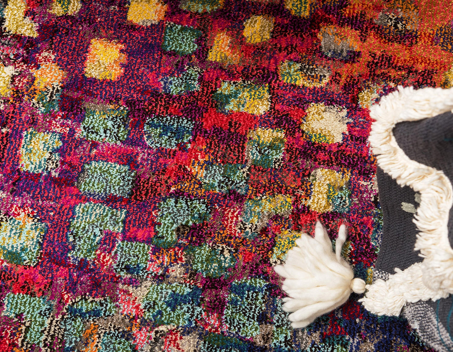 Unique Loom Jardin Collection Colorful, Vibrant, Abstract, Modern Area Rug (5' 0 x 8' 0 Rectangular, Multi/ Blue)
