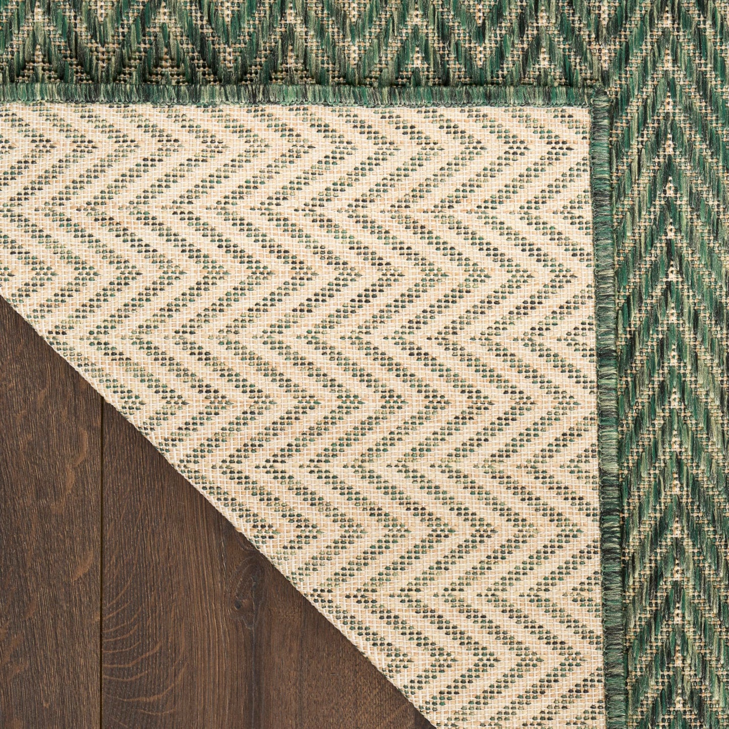 Nourison Home Horizon Indoor/Outdoor Green 4' x 6' Area Rug - Easy Clean, Non Shedding, Bed Room, Living Room, Dining Room, Kitchen (4' x 6')