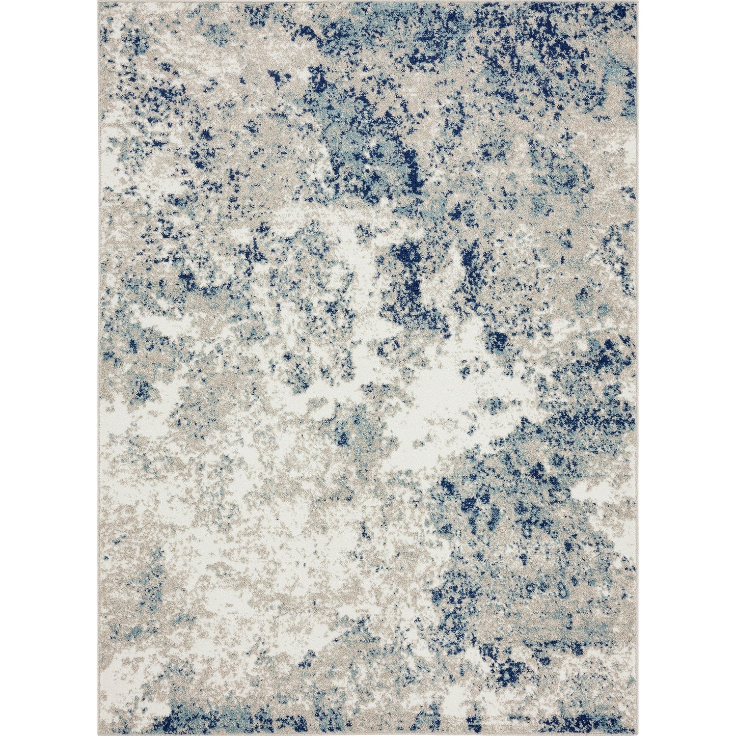 LUXE WEAVERS Rug - Persian Rugs 6097 Abstract Marble Area Rug - Modern Design, Medium Pile, Ivory / Size 5 x 7
